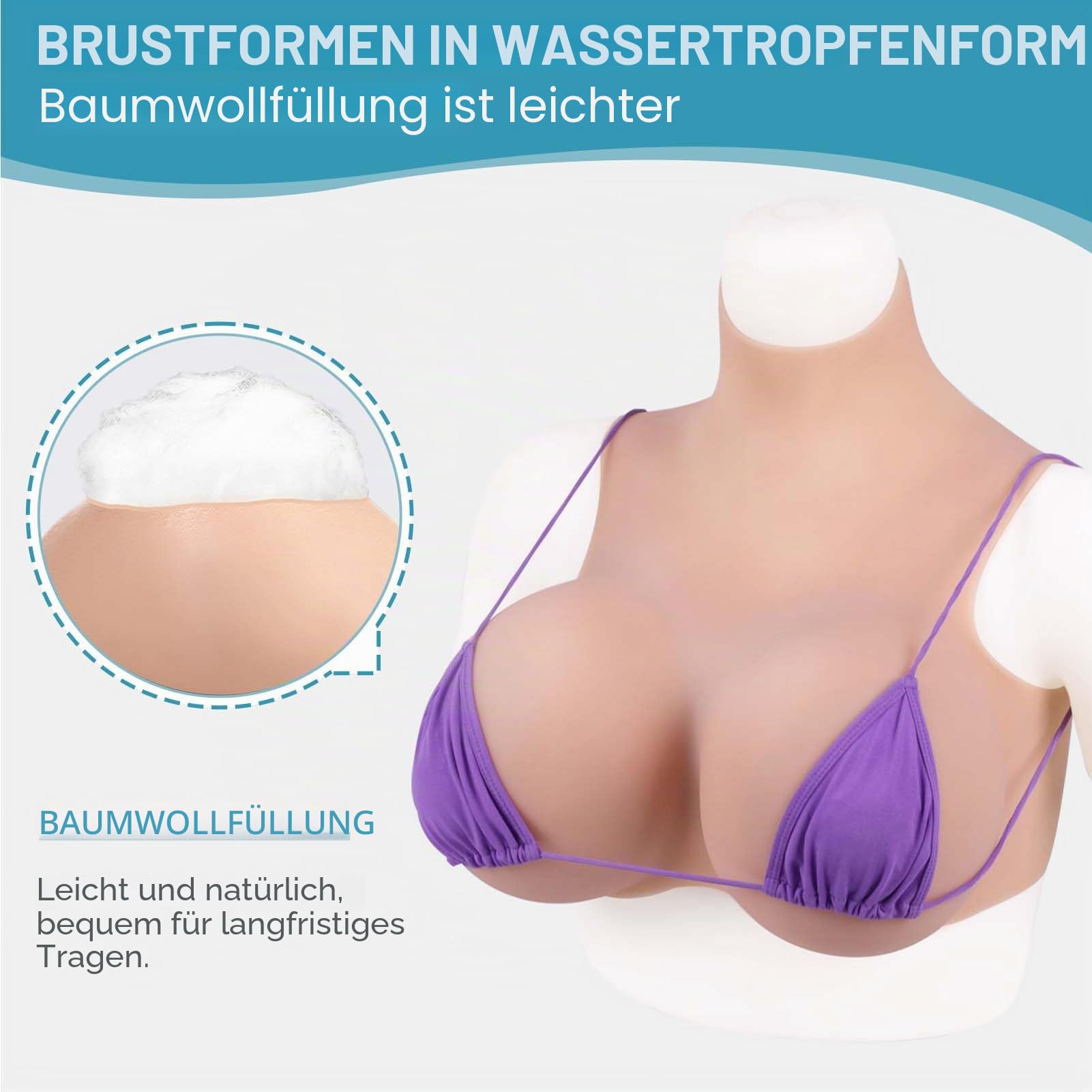 Silikon Brüste Realistisch Crossdresser Baumwolle Gefüllt Halbkörper Falsche Brust Forms Silikonbrüste Fake Boobs für Transgender Mastektomie Prothese