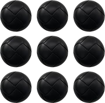 XGNG 50Pcs Football Pattern Imitation Leather Style Plastic Shank Buttons - Round Black Craft Set