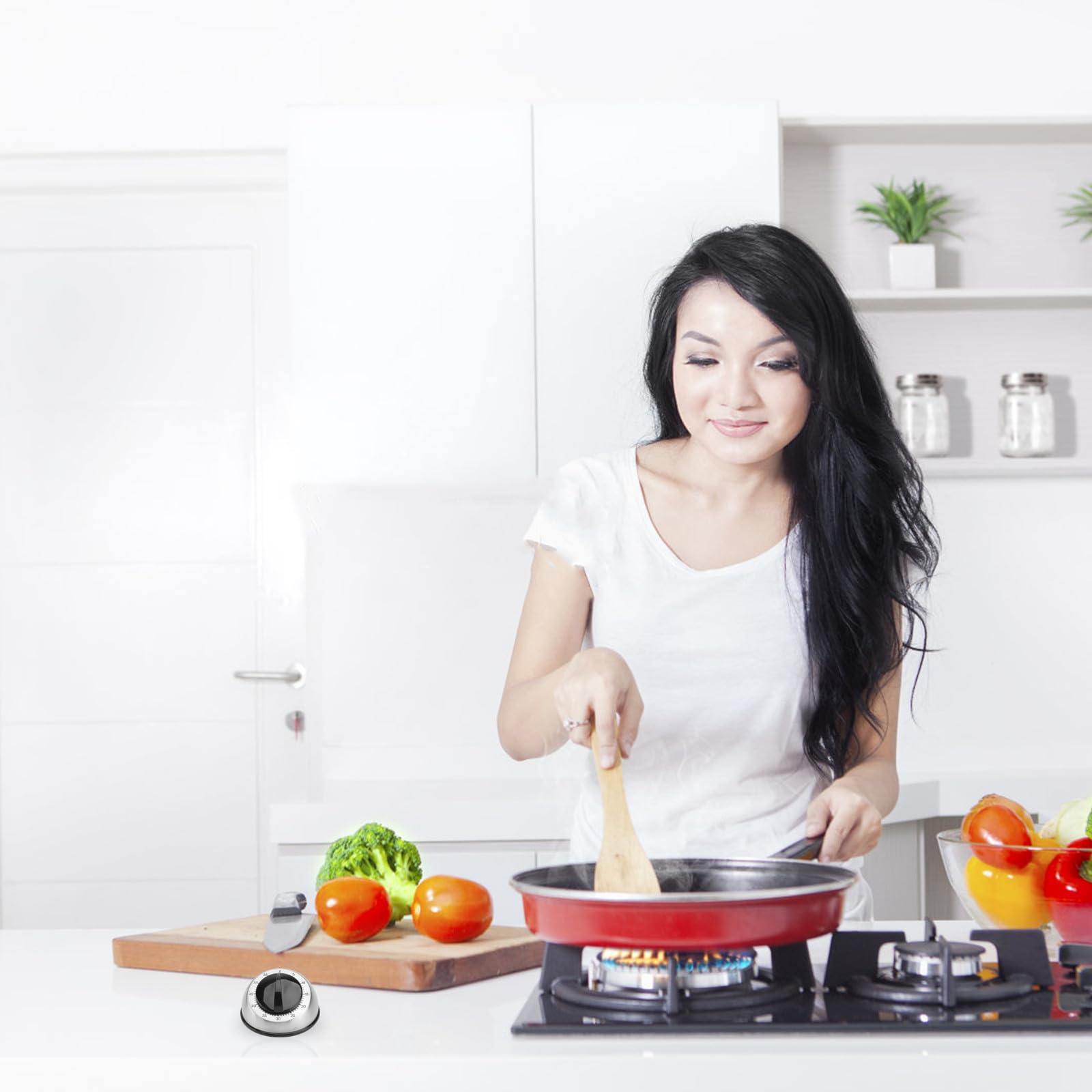 Alasum Mechanischer Farbe. Metall aus Küche und Kunststoff Küchentimer mit Runder Einfachem Zeitsteuerungs Countdown Zufällige zum Kochen und Backen