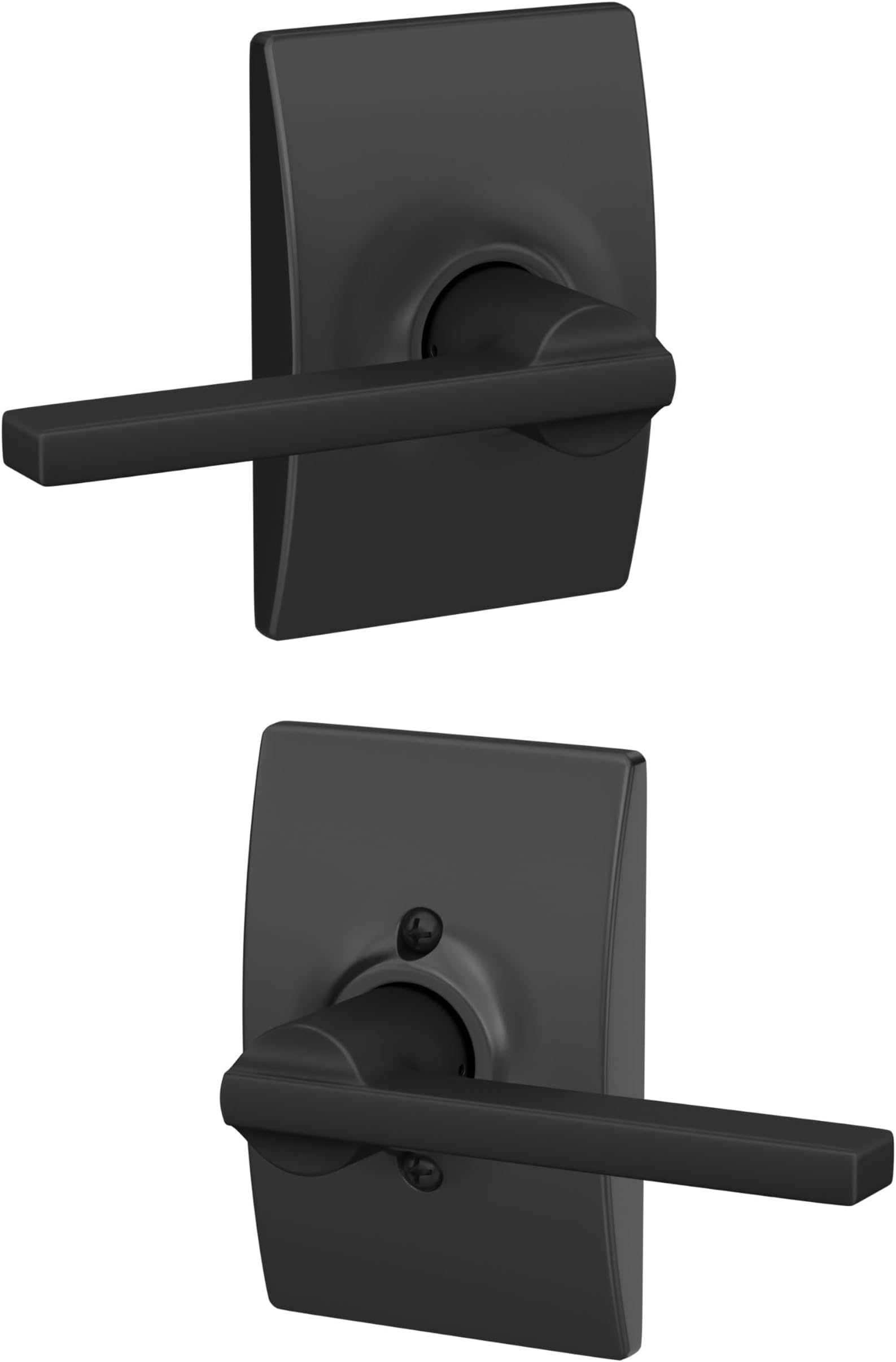 Schlage F10 LAT 622 CEN Century Collection Latitude Passage Lock Lever, Matte Black