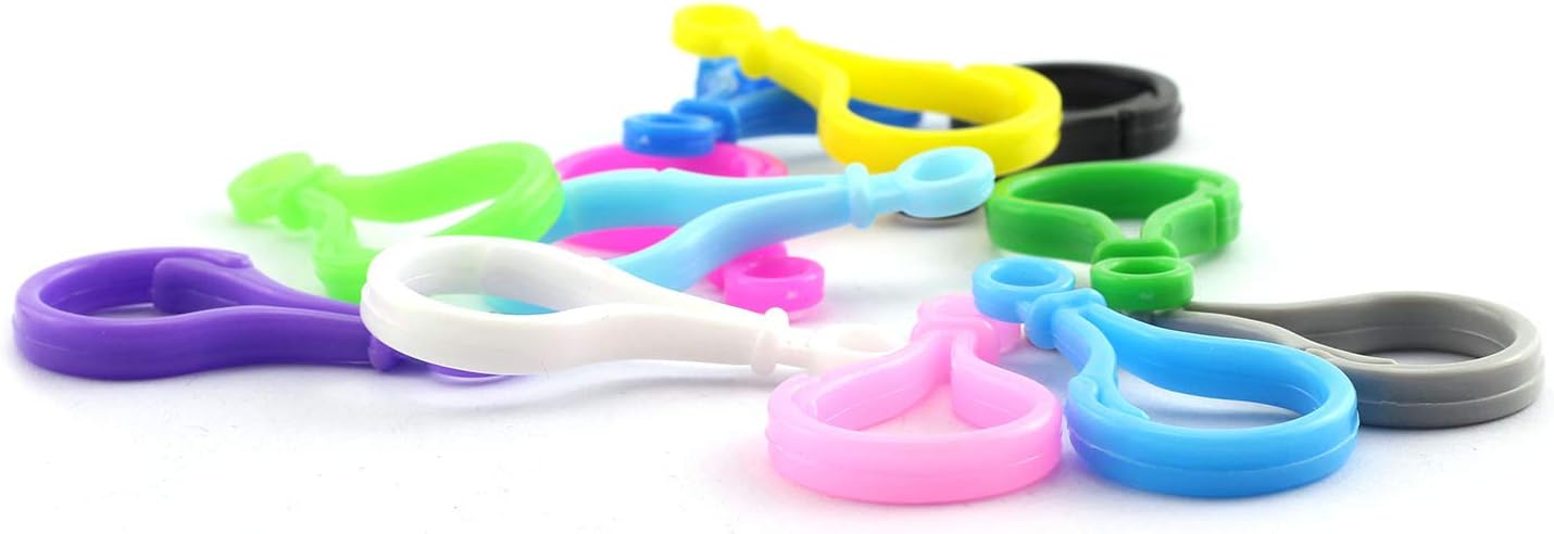 100PCS Plastic Lobster Clasps Trigger Clip Snap Hooks Key Chain Clasp for DIY Toys Keyrings Assorted Colors 25x50mm - Image 5