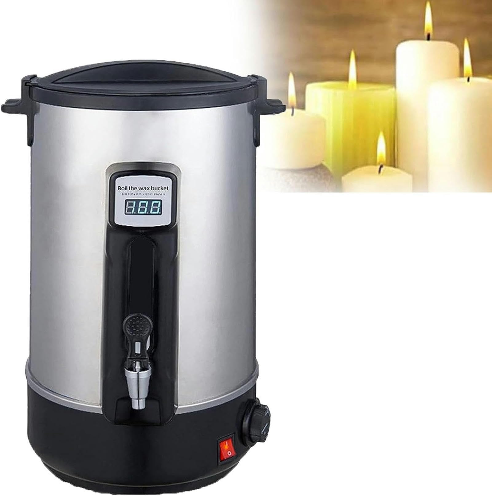 Fundidor de cera con boquilla rápida y control térmico ideal para hacer velas de soja en casa