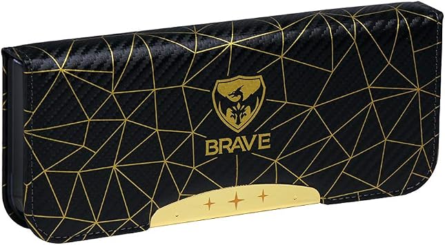Sonic FD-8704-D Pencil Case, Double-Sided, Slim Brave, Polygon, Allock, Black