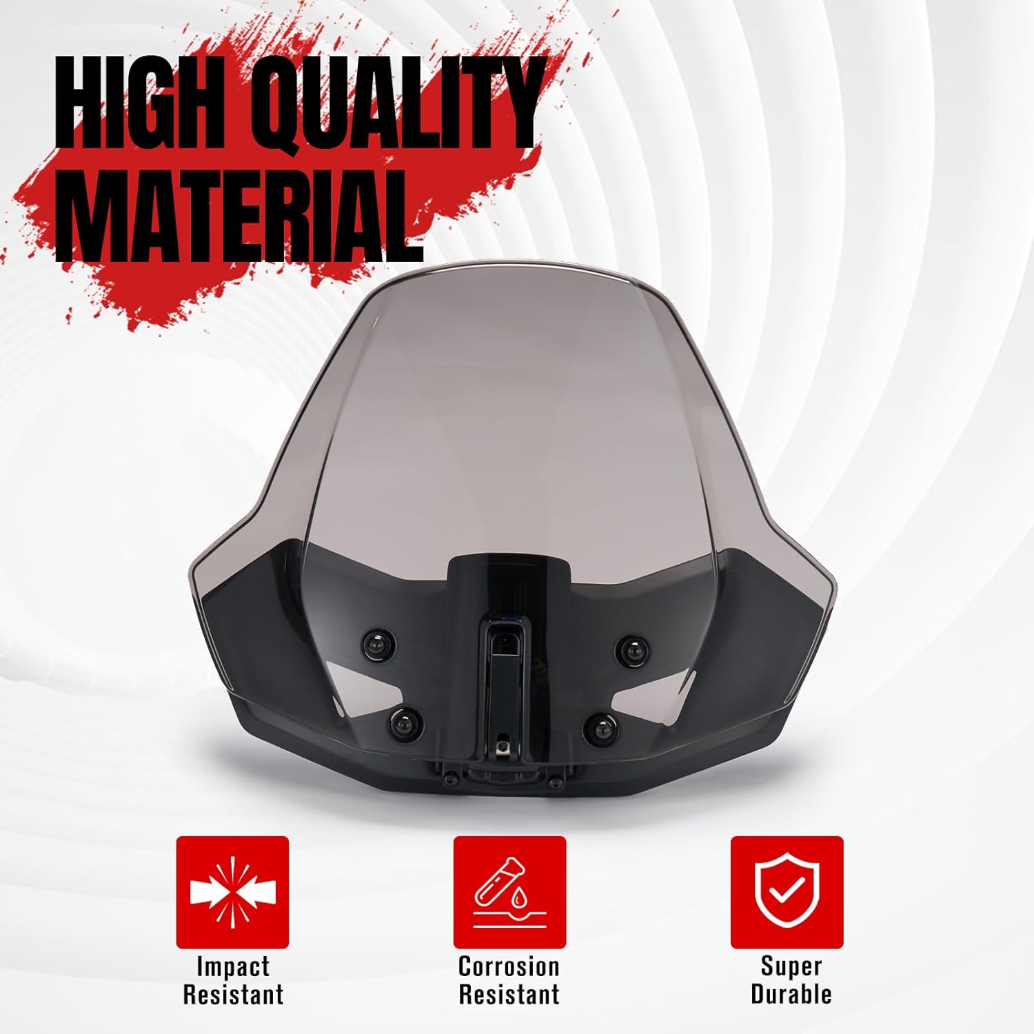 A & UTV PRO Front Windshield Dark Tinted for Can-Am Ryker 600, 900 Sport & Rally Edition All Models ,Adjustable Front Vented Wind Deflector Windscreen Accessories, Replace OEM #219401023, 219400771
