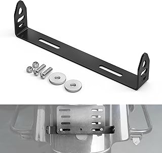 NICECNC Black Universal License Plate Mounted Turn Signal Relocation kit Bracket Compatible with Harley Fat Boy FLFBS 114 2018-2024, Road King Special FLHRXS 2017-2023, See Fitment