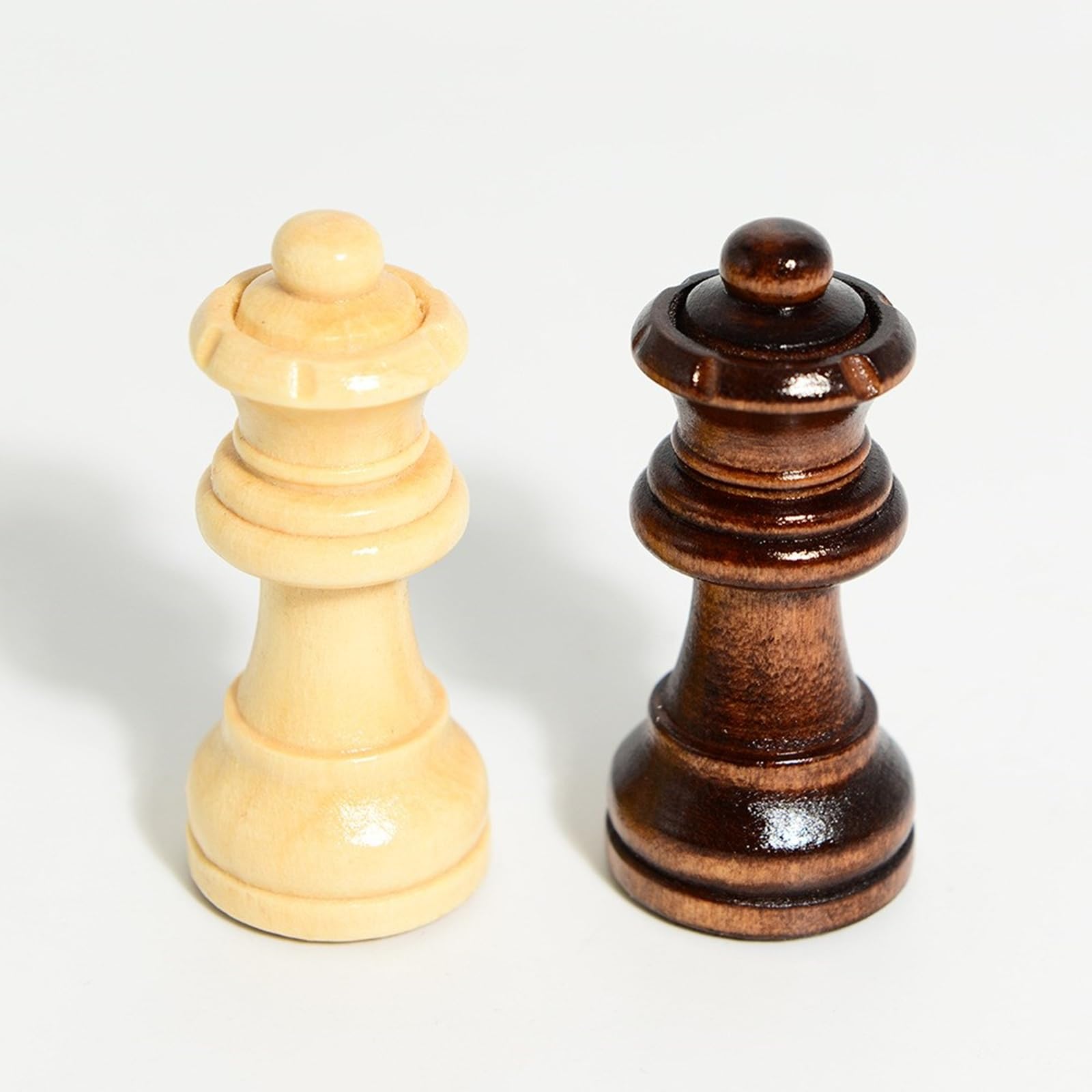32 Stück Schachfiguren aus Holz mit Aufbewahrungstasche, Internationale Schachfiguren, Turnierfiguren, handgeschnitzte aus Holz, tragbare handgeschnitzte Figur