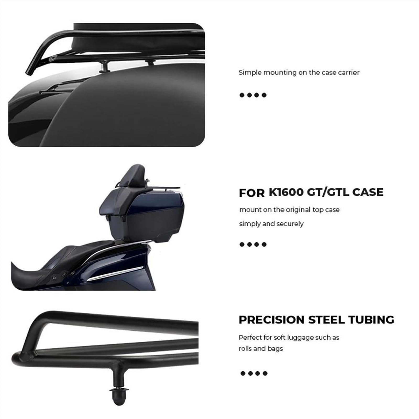 Top Box Rack Topcase Borsa Portapacchi Per BMW K1600GT K 1600 GT 2010 2011 2012 2013 2014 2015 2016 2017 2018 2019 2020 2021 2022 2023
