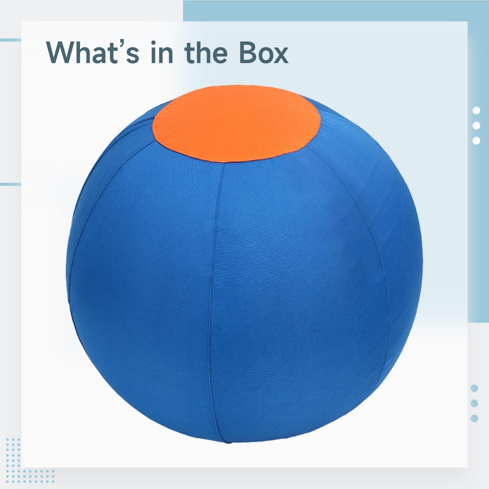 Palla per cani da 45 cm, blu, include palla, rivestimento in tessuto Oxford, istruzioni (lingua italiana non garantita), pompa, tappo e pinzette, per favorire l'istinto del cappello, giocattolo per