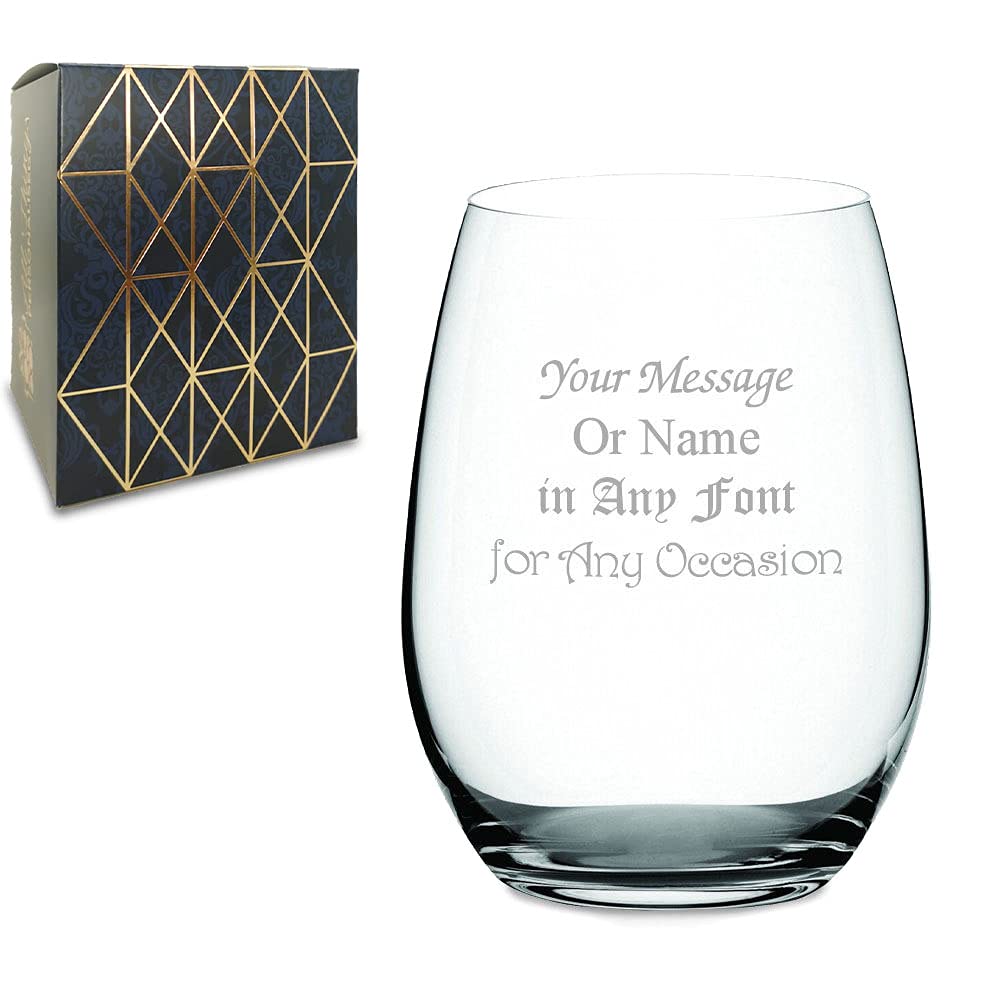 Personalised Engraved Saine Cocktail Tumbler, Gift Boxed, Personalise with Any Message