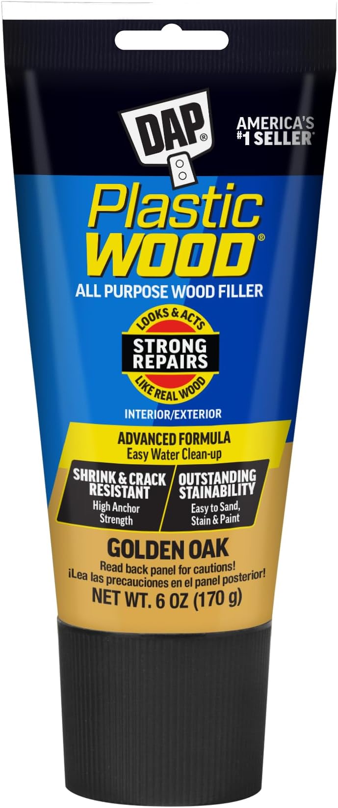 DAP 582 Series 00582 6oz Gold Latex Plastic Wood, Golden Oak