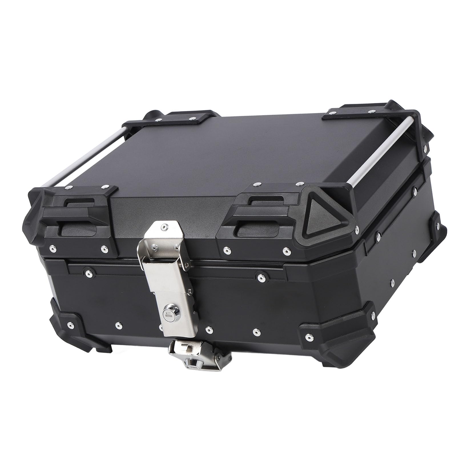 Cocoarm Baúl para Motocicleta de 25 litros, Aleación de Aluminio, Liberación Rápida, Resistente Al Agua, para Casco, Scooter, Ajuste Universal (Black)