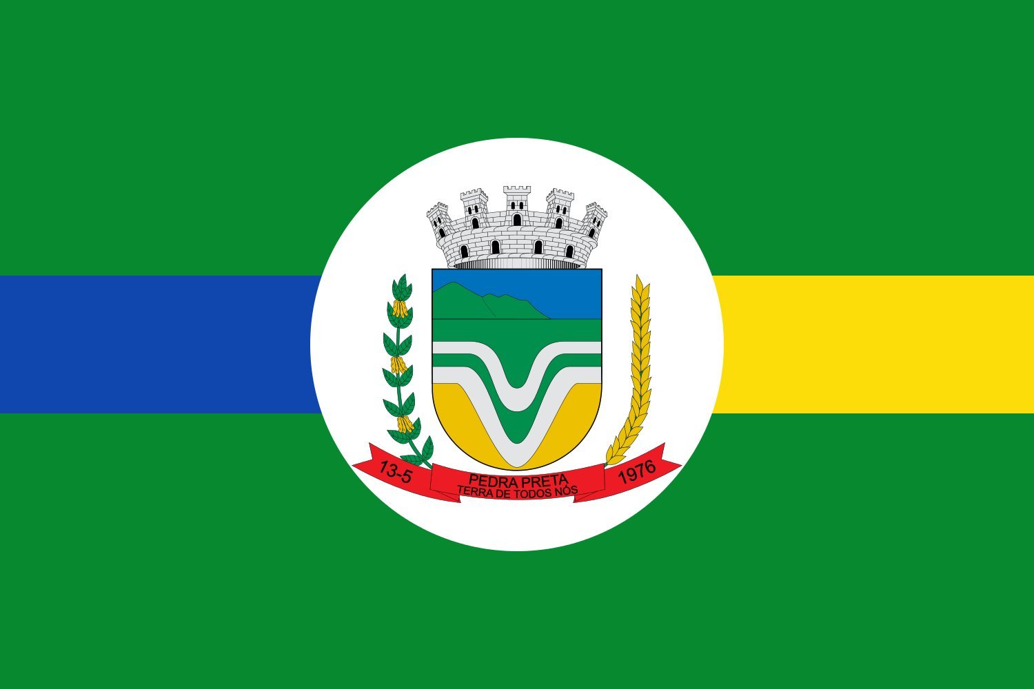 Drapeau Pedra Preta MT pour pavoiser votre intérieur et vos événements culturels