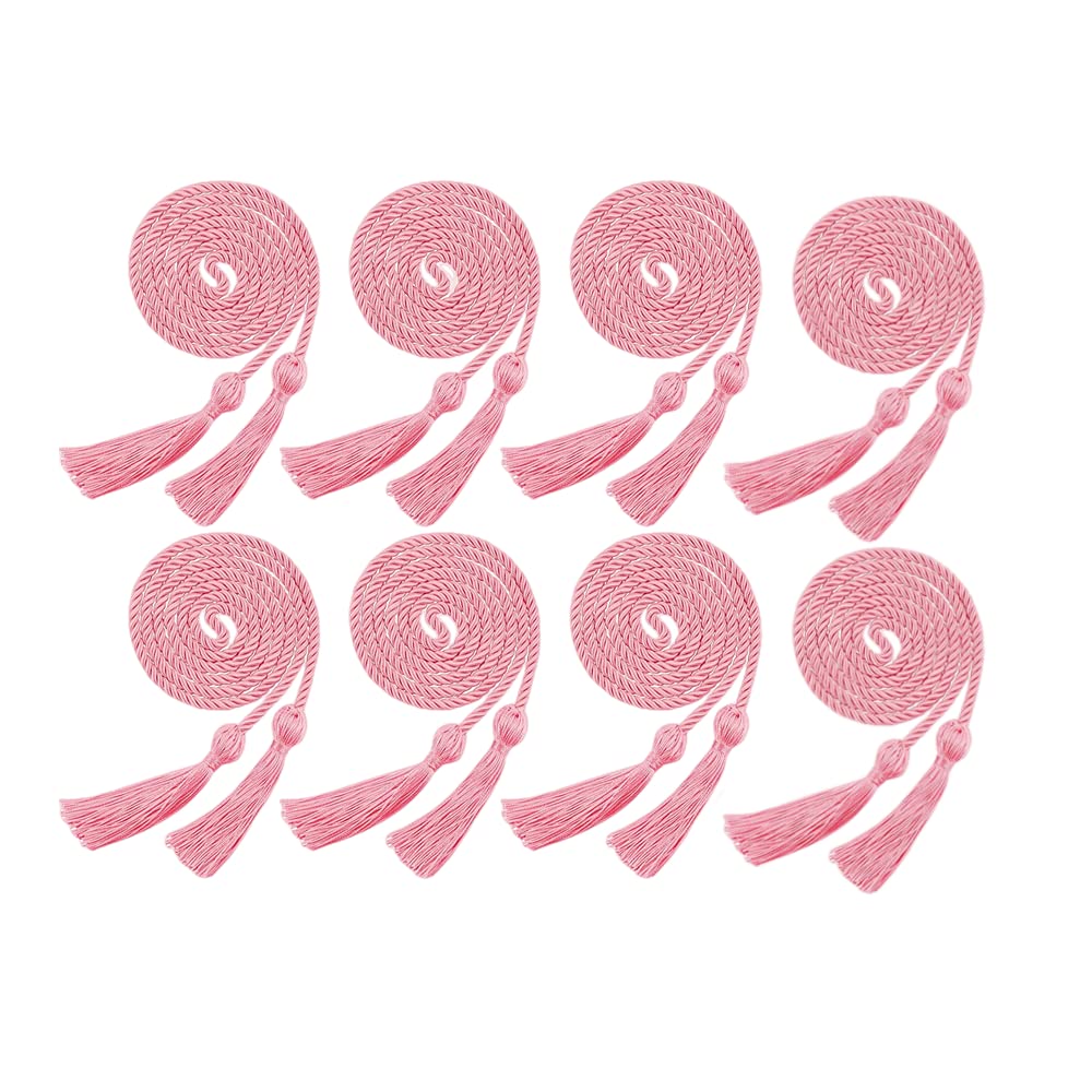 Cuerdas de honor de graduación rosa con borlas para estudiantes universitarios y de secundaria