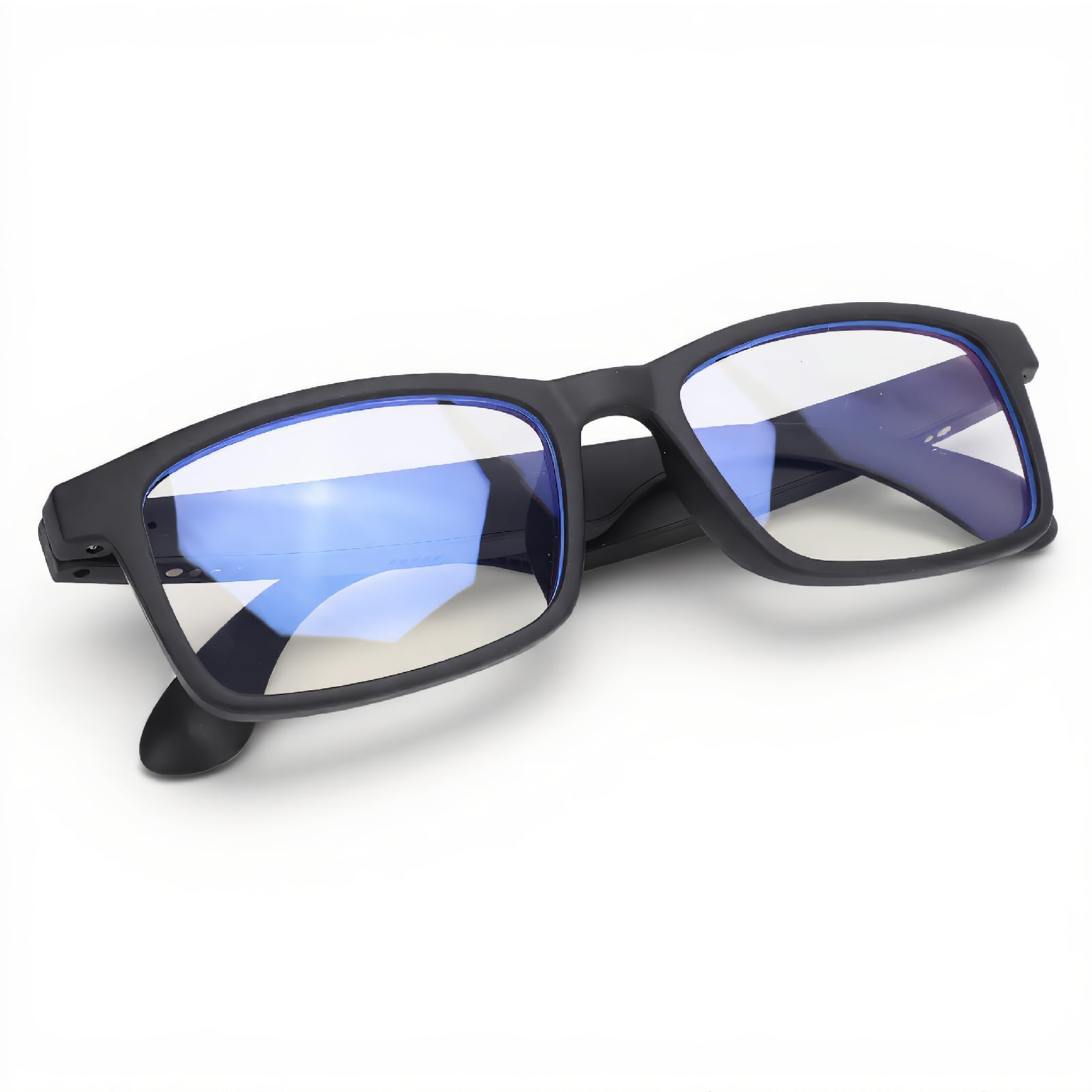 Jectse Lunettes Intelligentes Audio Bluetooth, Lunettes Audio Bloquant la Lumière Bleue, Son d'oreille Ouverte avec Micro, pour Le Cyclisme en Plein Air