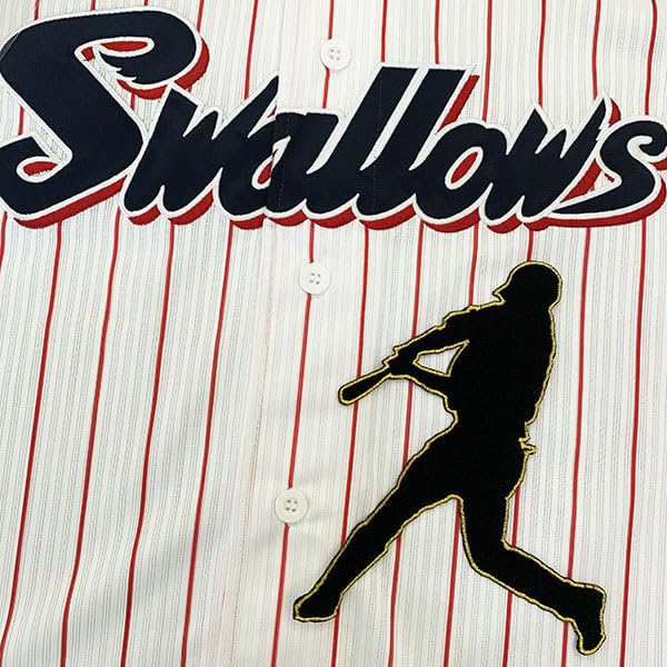 村上 選手　ヤクルト スワローズ　シルエット　刺繍ワッペン Amazon.co.jp: 東京 ヤクルト スワローズ 刺繍ワッペン 村上