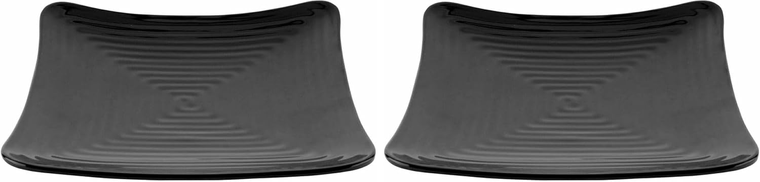Get ML-63-BK Black 10.25" Square Plate (Pack of 2)