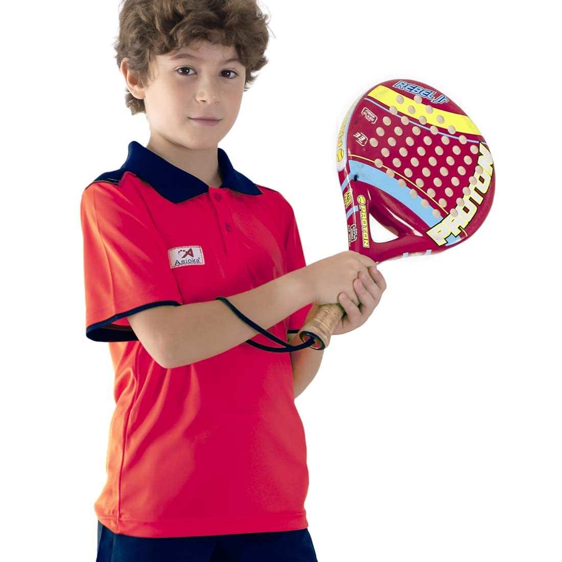 Asioka 108/17n Polo Técnico Combinado de Manga Corta Unisex niños