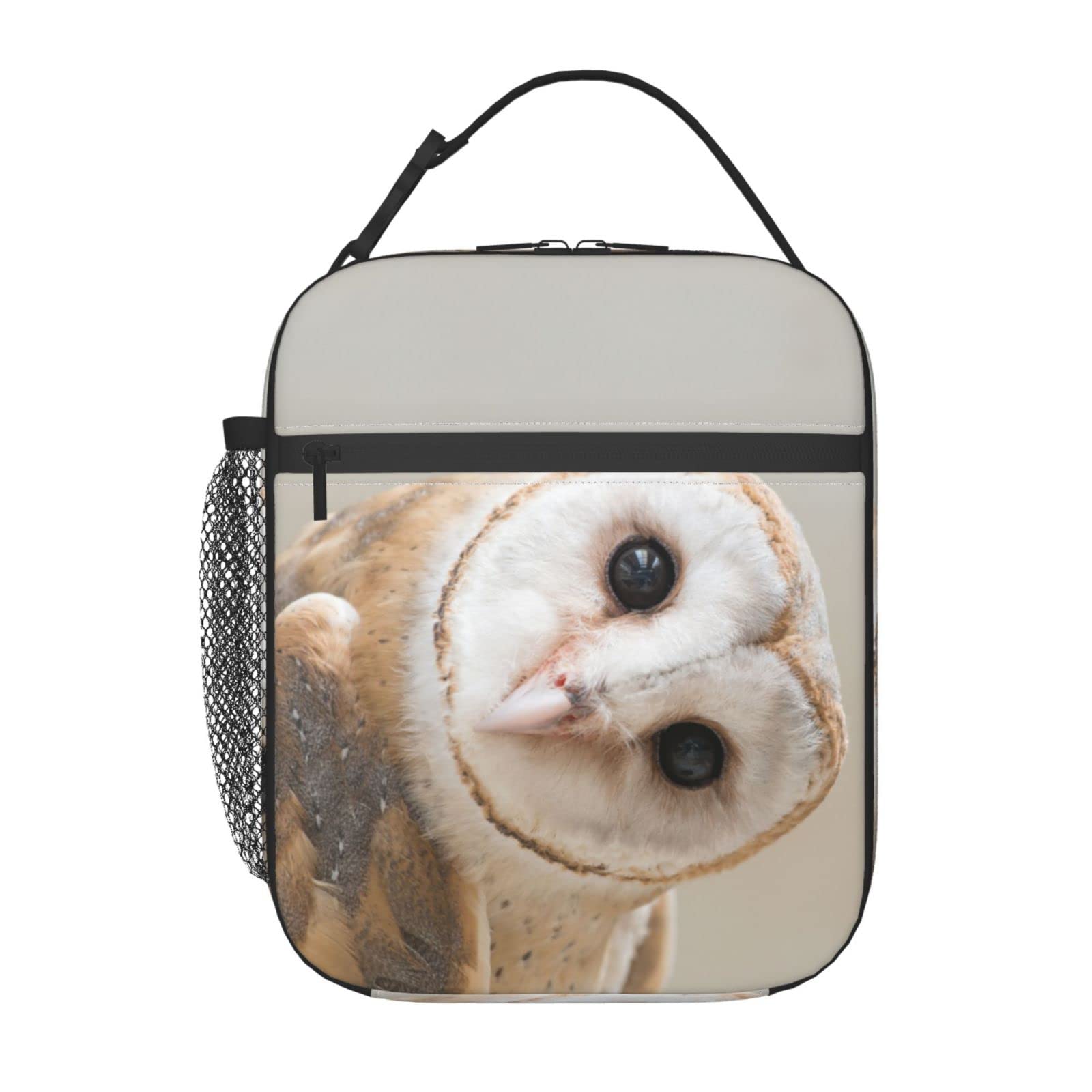 Oplp Barn Owl Lunch Bag Barn Owl Lunch Box Insulated Meal Bag Food Container for School Work Picnic Travel