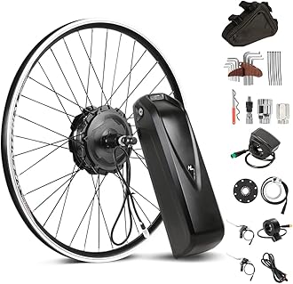 Yose Power Waterproof 26Inch 500W Ebike Conversion Kit with 48V 13Ah Battery for Cassette 26" Electric Bike Rear Wheel, Electric Bicycle Hub Motor Kit, LED Display, Installation Tool
