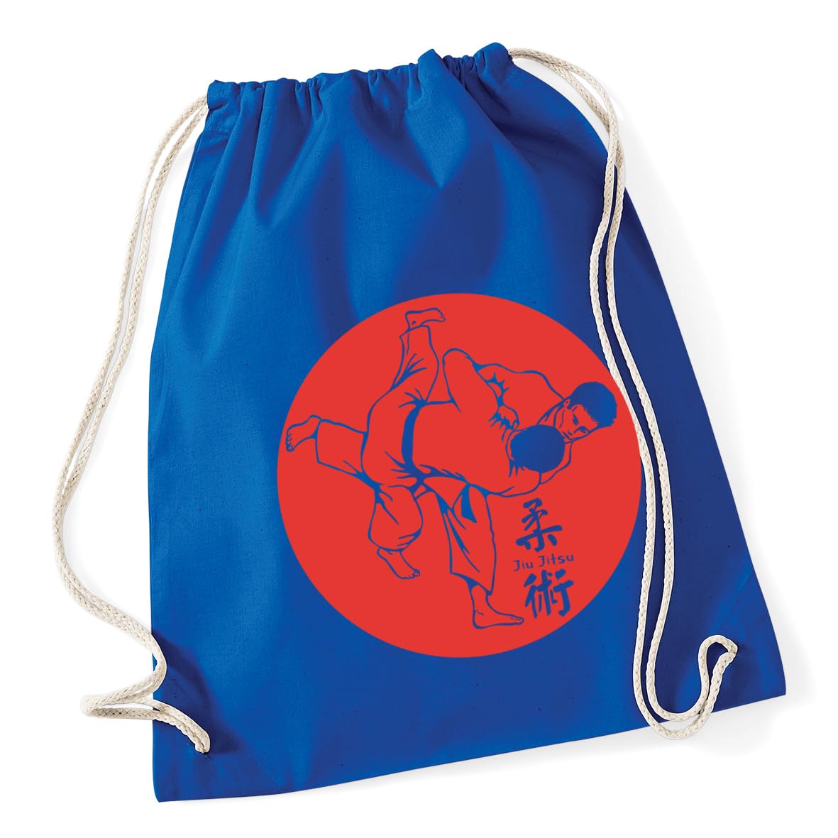 Hippowarehouse jiu jitsu Drawstring Cotton School Gym Bag 37cm x 46cm, 12 litres