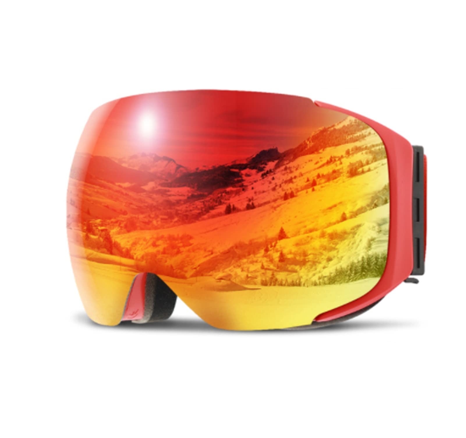 Occhiali da Sci Occhiali da Sci magnetici con Lenti a Cambio rapido 2s e Custodia Set 400 Protezione antiappannamento Occhiali da Sci Snowboard Adatti per Uomo Donna