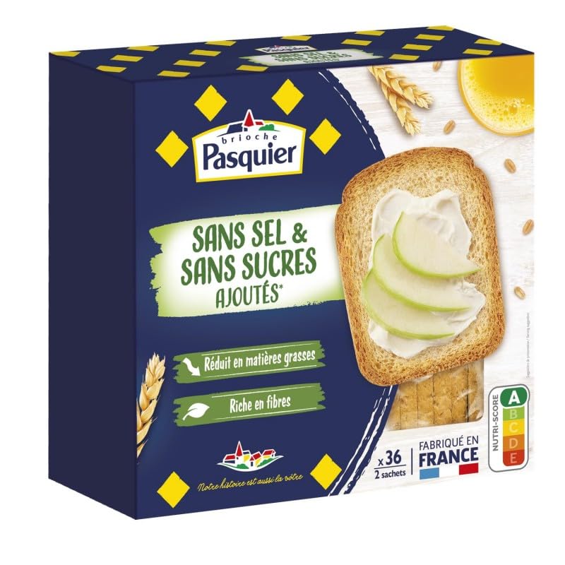 BRIOCHE PASQUIER - Pasquier Biscottes Sans Sel Et Sans Sucres Ajoutés 300G - Lot De 4 - Vendu Par Lot