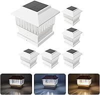 Vista 13 de Luces solares modernas para tapa de poste #2 (se adapta al poste de 4 x 4, nominal 5 x 5), 50 lúmenes con tres opciones de temperatura de color, luz