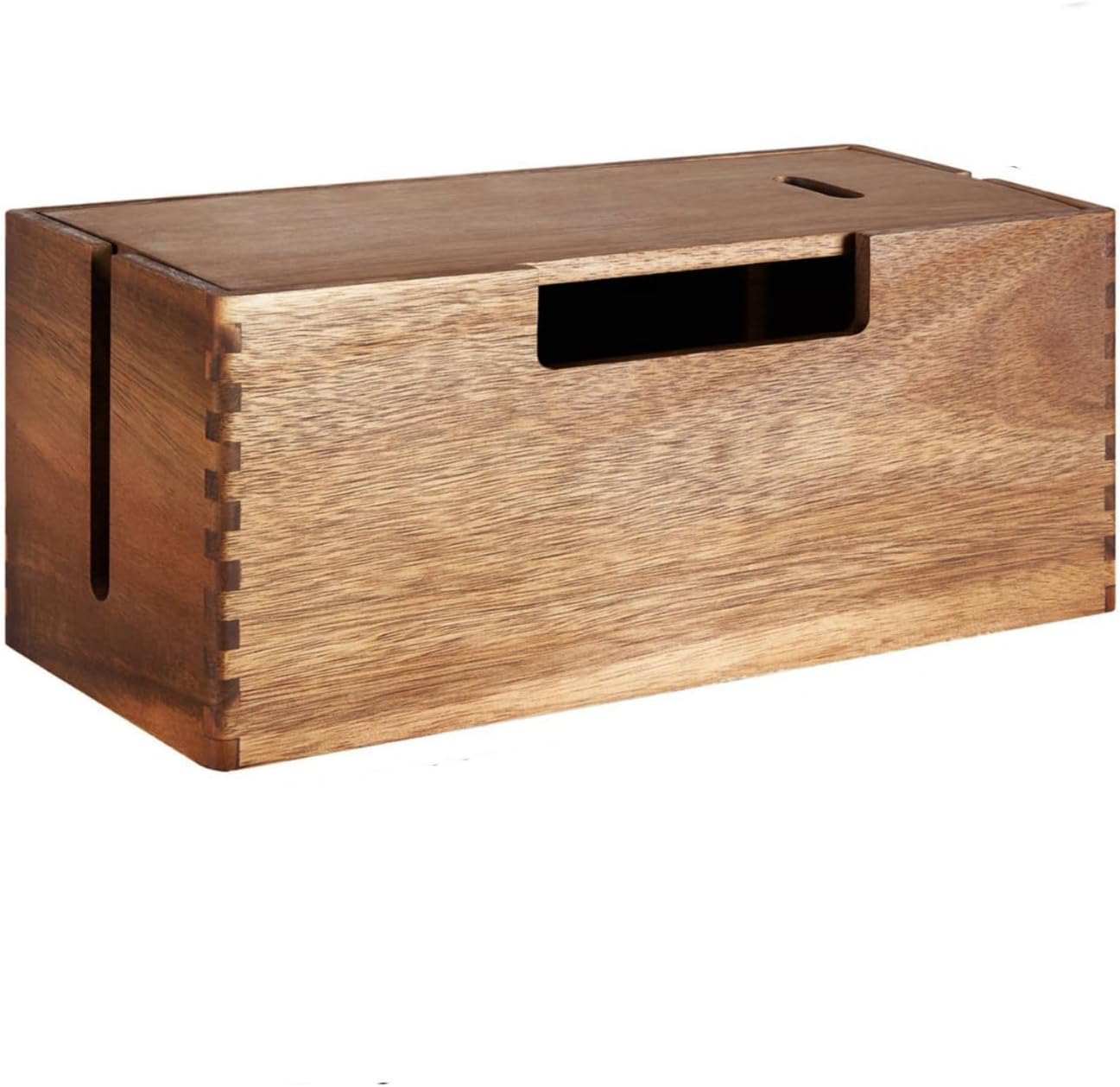 Stylish Cable case with Lid | Desktop, Wooden, Cord Organizer Box with Lid, for Desk, home office workers, Professionals