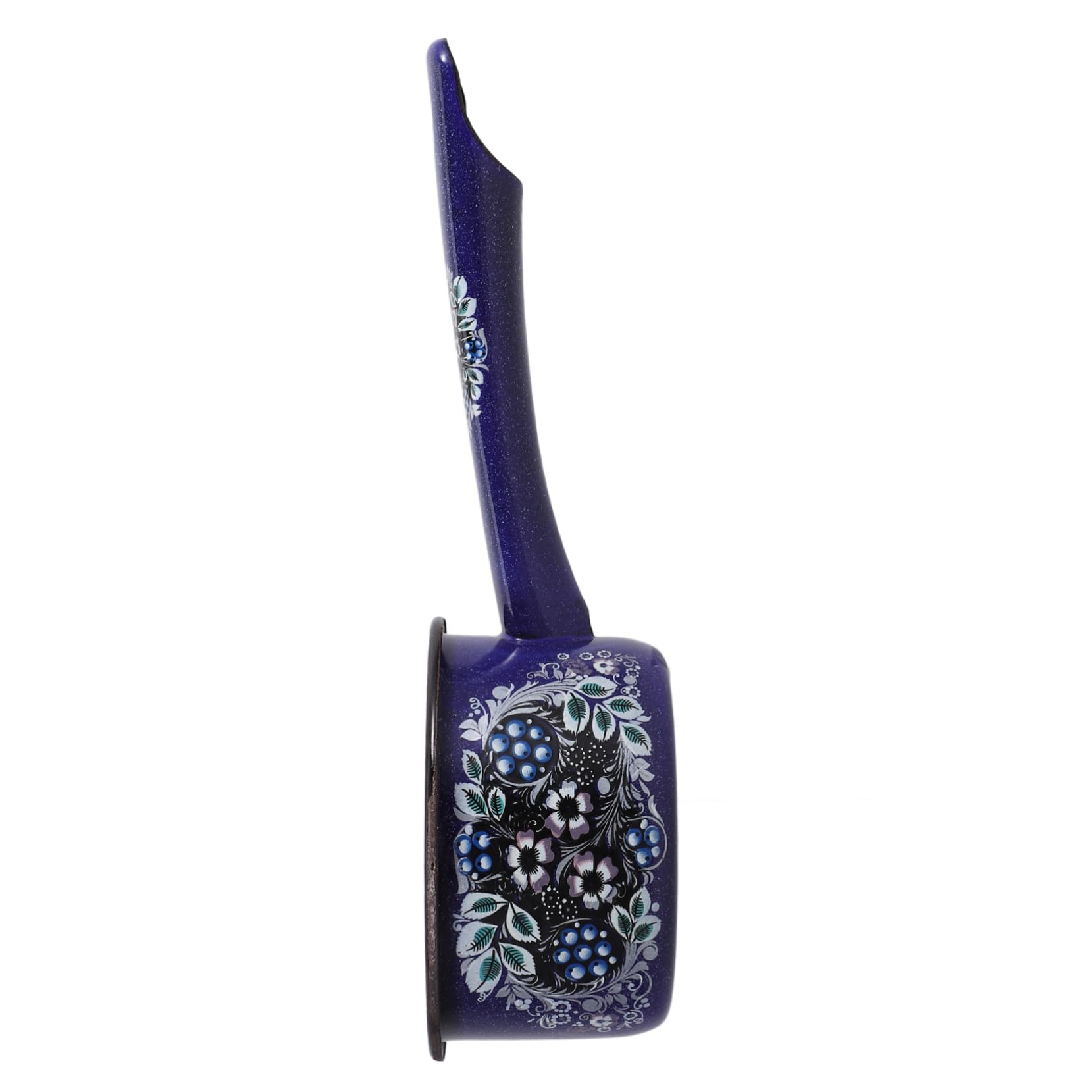Cucharón de agua esmaltado con artesanía excelente y diseño vintage azul para restaurante