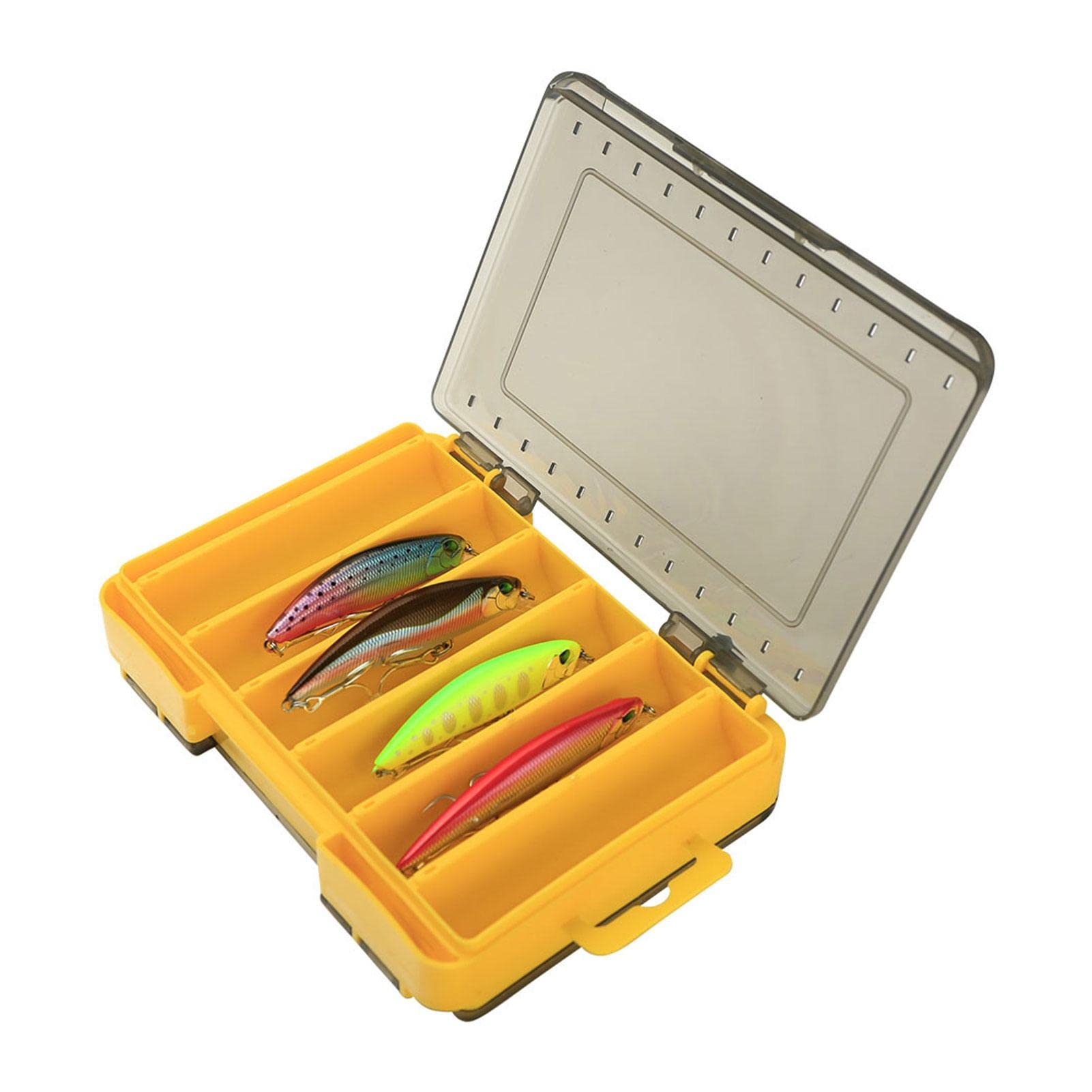Lot De 2 Boîtes De Rangement Pour Leurres De Pêche – Double Face Avec Séparateurs Amovibles – Compact Et Solide – Orange