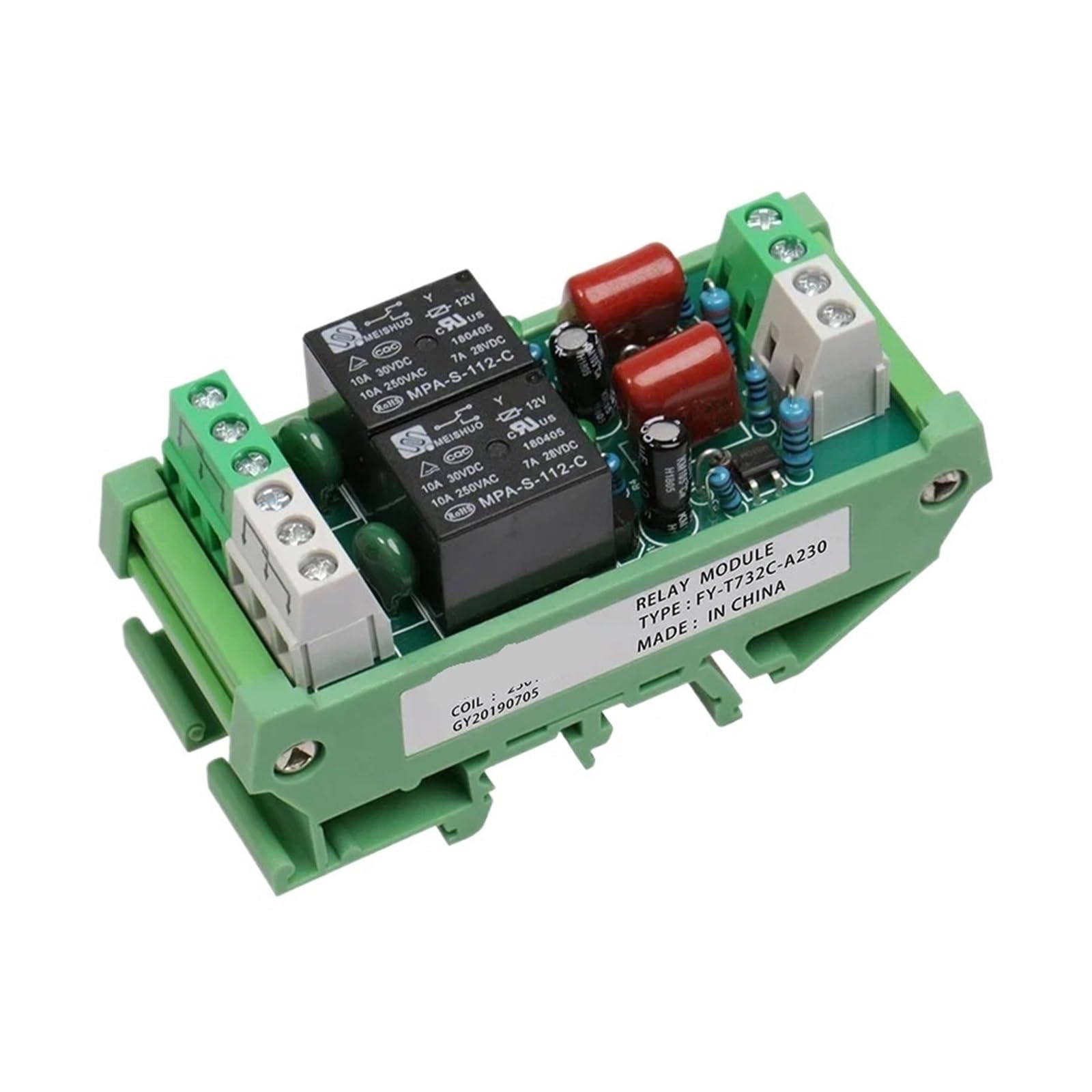 OSHZIKJII Relay Module 12V 24V AC230V Relay AC220v 5VDC(FY-T732-24VACDC)