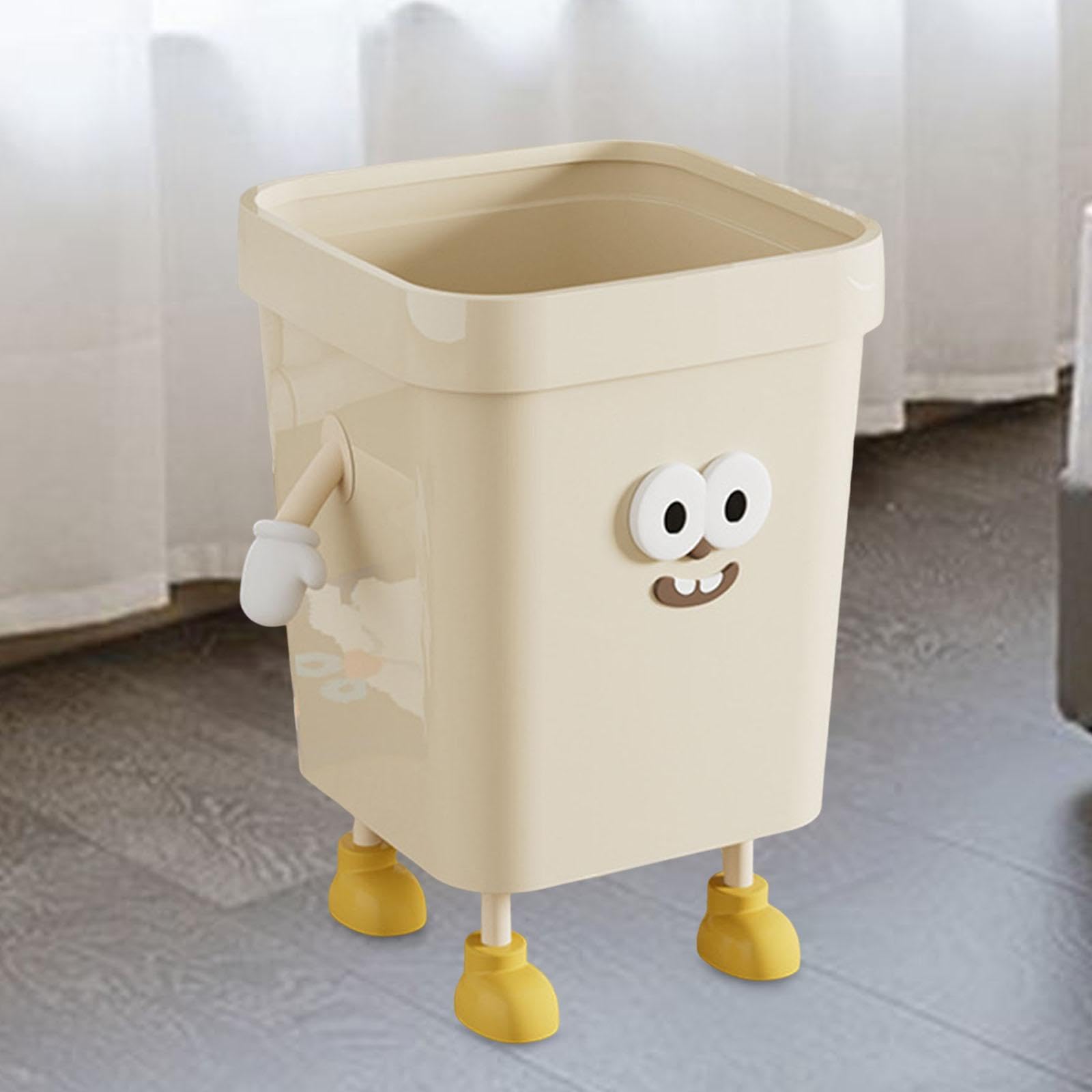 Colcolo Mülleimer, Papierkorb, lustig, leicht, stabil, quadratisch, süßer Mülleimer, Haushaltskomposteimer für Wohnheim, unter dem Schreibtisch, Badezimmer, Groß Stehend