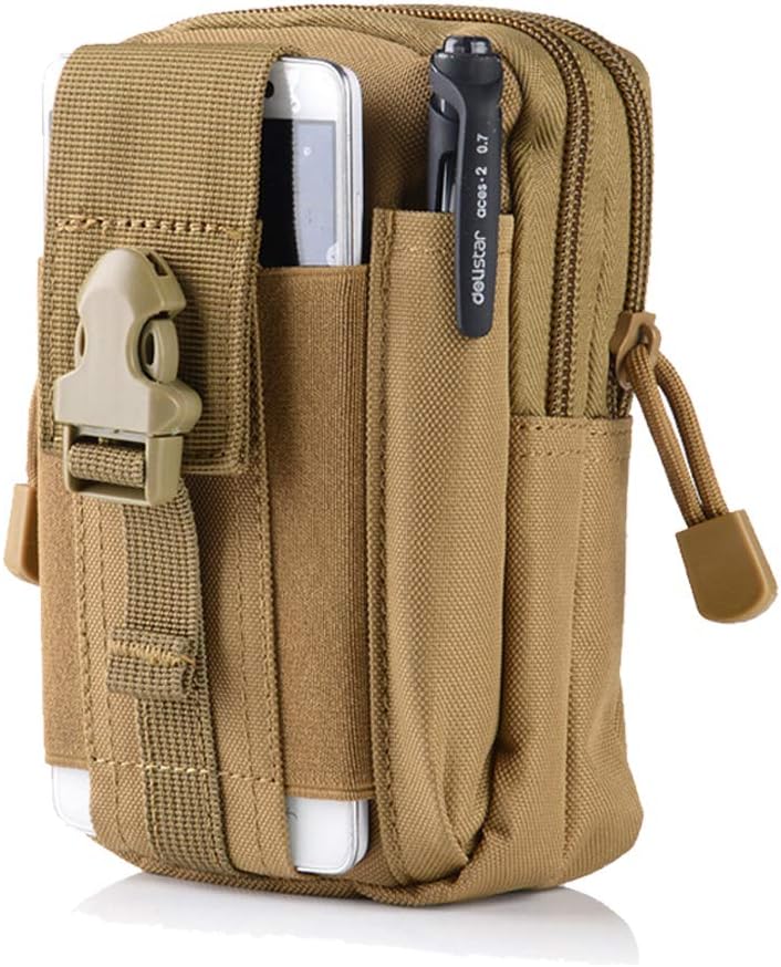 Tactical Waist Belt Bag | Universal Outdoor EDC Military Holster Wallet Pouch Phone Case Gadget Pocket for iPhone X 8 7 6 6s Plus Samsung Galaxy S8 S7 S6 S5 S4 S3 Note 8 5 4 3 2 LG HTC