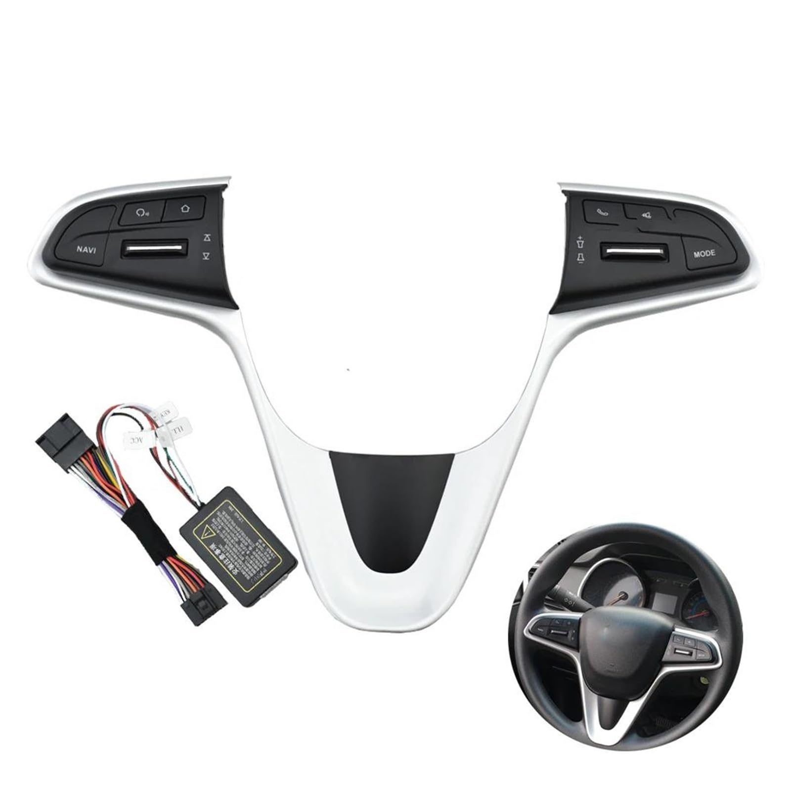 Volante Multifunzione Tasto Per Sail 2015-2018 Volante Multifunzione Pulsanti Audio Volume Musica Interruttore Controllo Retroilluminazione Blu Con Bluetooth