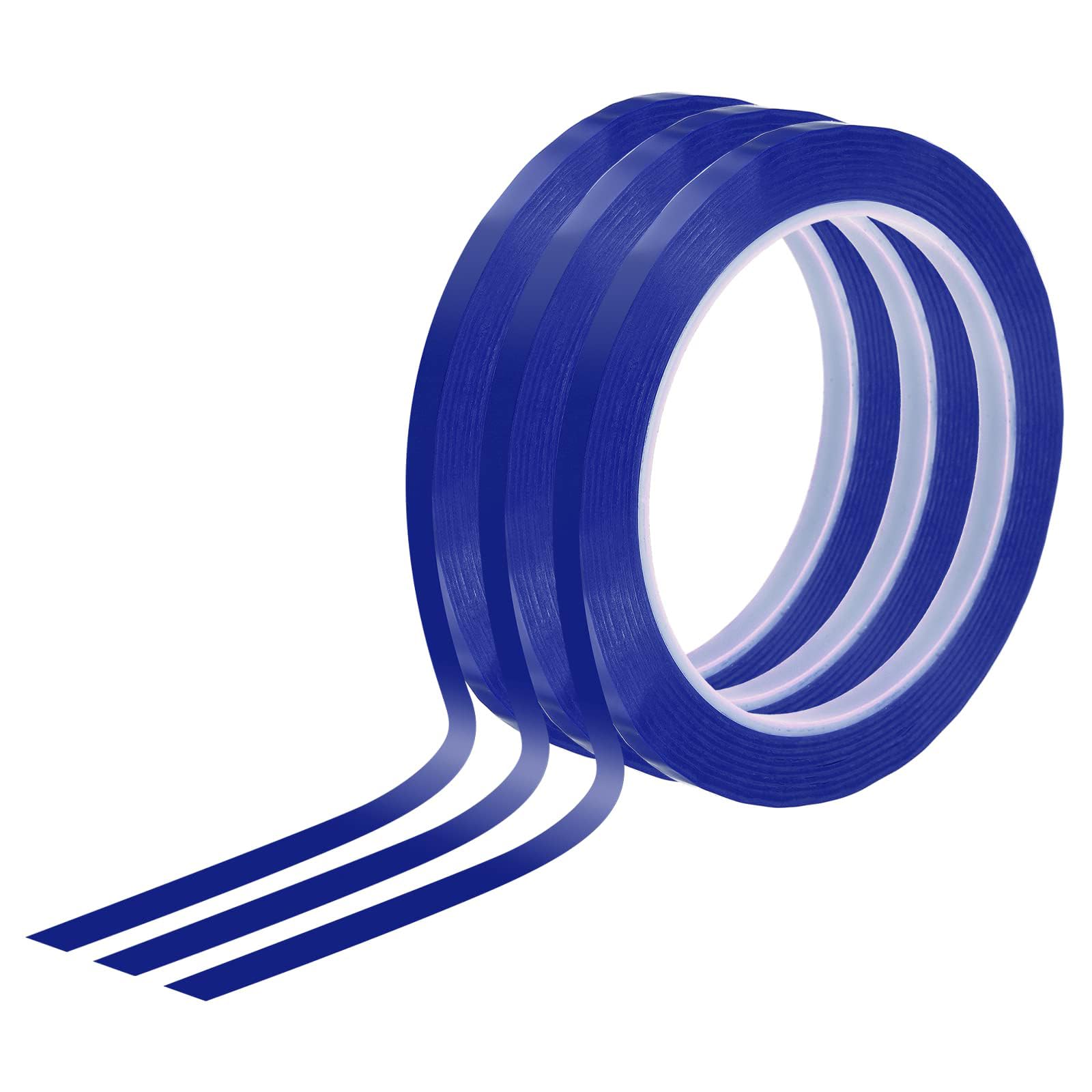 TOP-VIGOR Whiteboard Tape 6mm 1/4", 3 Thin Self Adhesive Marking Tape for White Board Grid Lines Charts DIY Crafts and Classroom Accessories, Blue