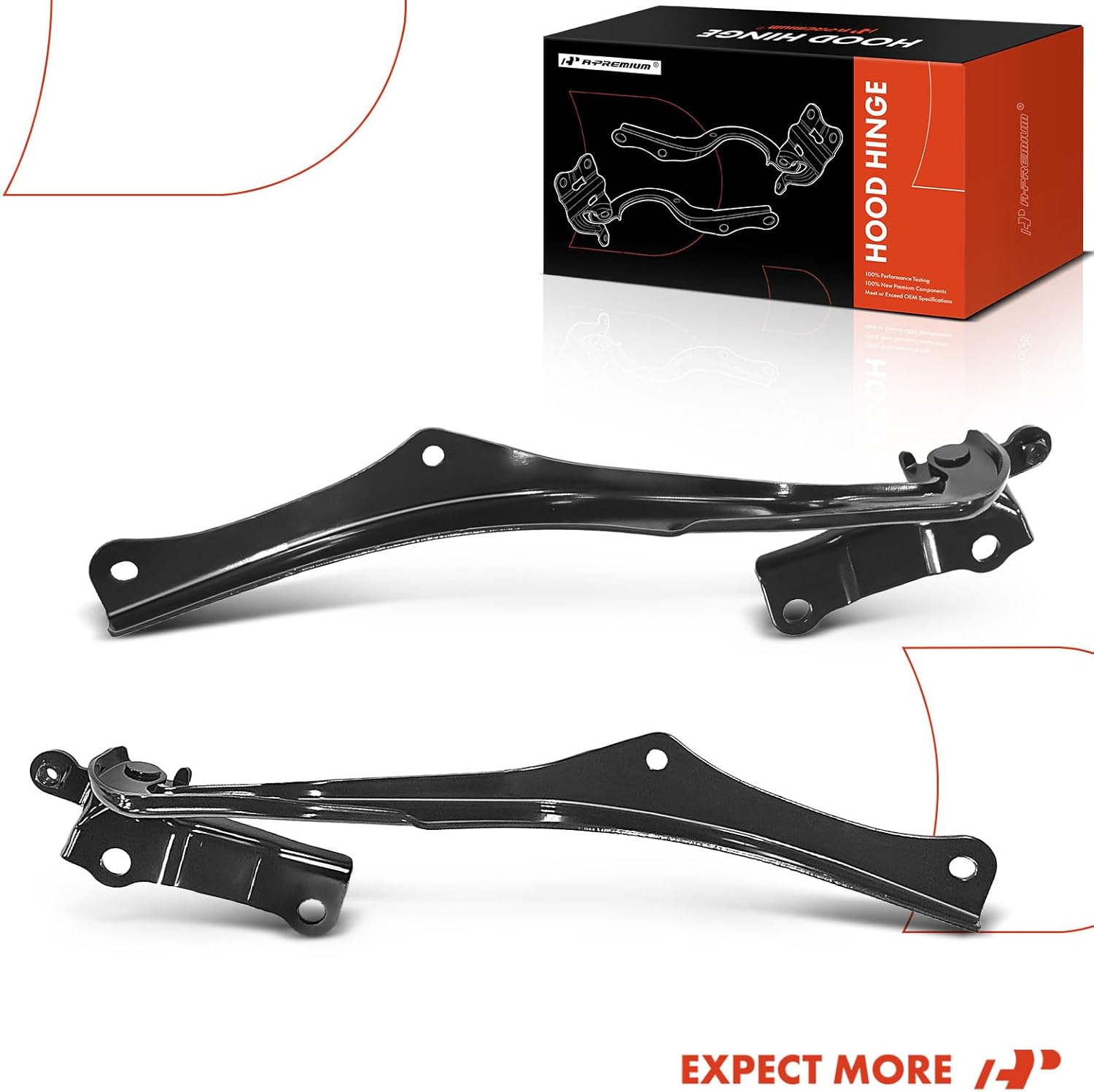 A-Premium Driver and Passenger Hood Hinges Compatible with Scion FR-S FRS 2013-2016 & Toyota 86 2017-2020, Set of 2 Front Left and Right Side Hood Hinges, Replace# SU00301400, SU00301399