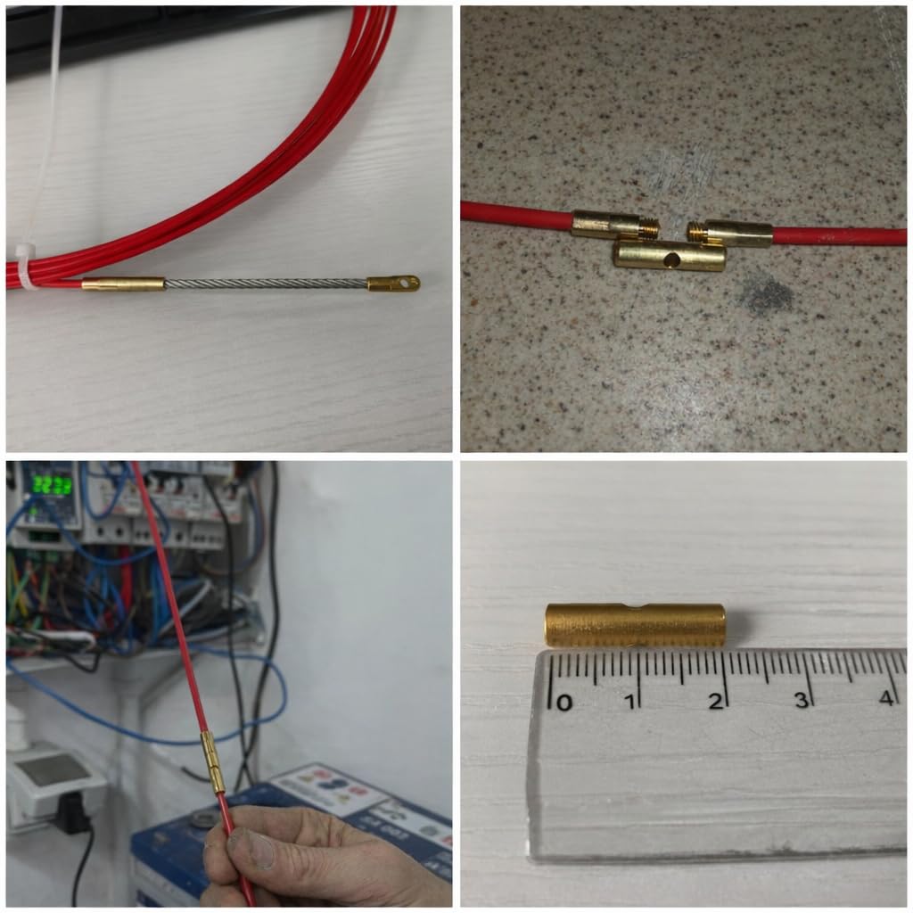 Sonda Passacavi Professionale in Fibra di Vetro IL PASSACAVO DEFINITIVO, Pilota cavi elettrici - innovativa Struttura TechFirerGlass Ø 2 mm. Molla Elettricista Ultra Rigida.
