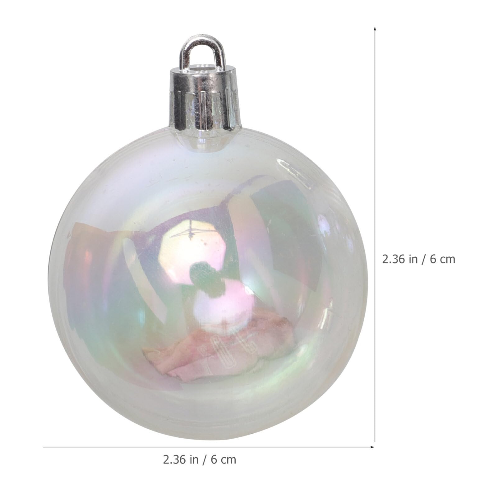 Holibanna 54stücke Teiliges Weihnachtskugeln Verschiedenen Irideszente Kunststoffbaumschmuck Für Festliche Dekoration Geeignet Für Zuhause Hochzeiten Und Partys