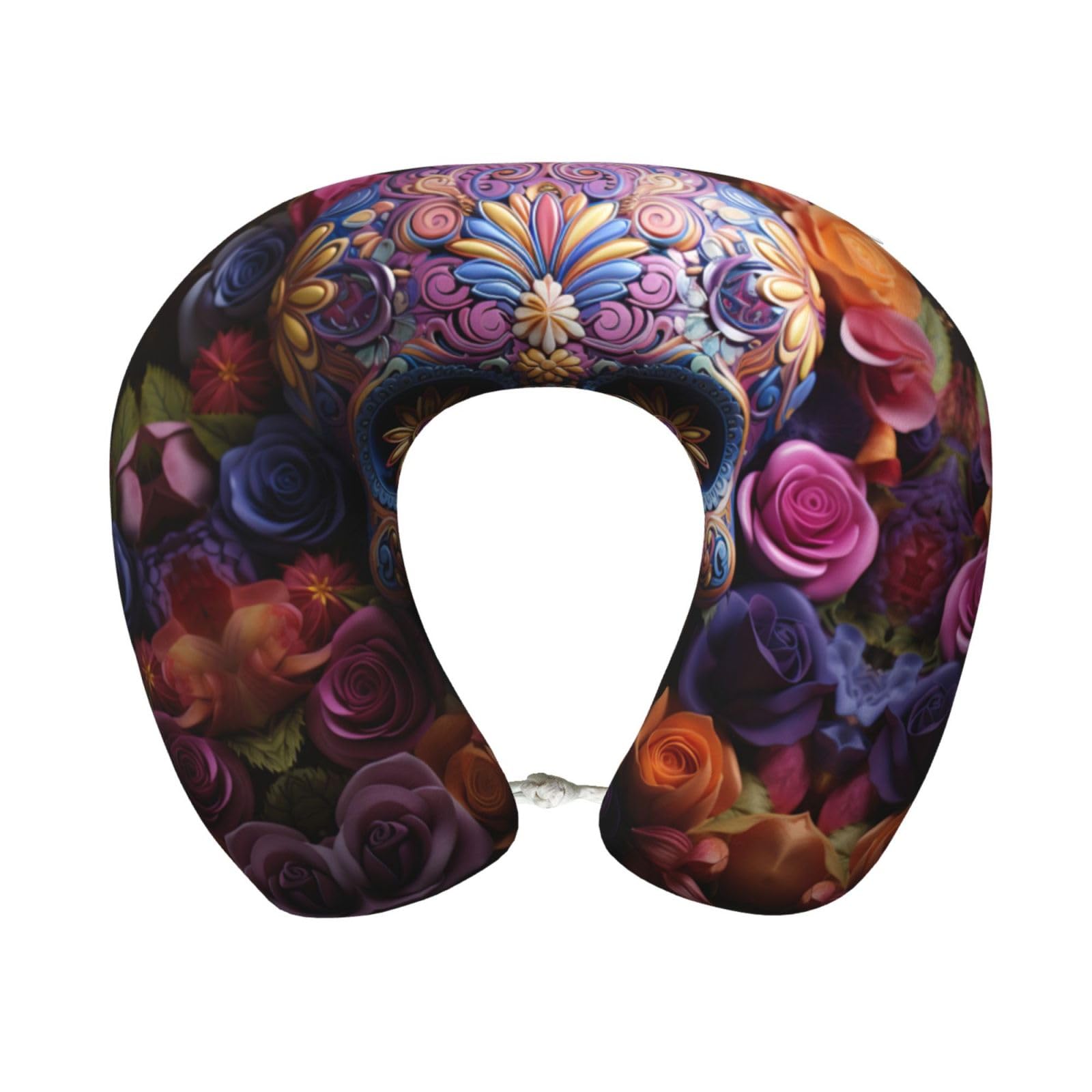 Oreiller de voyage confort mousse mémoire de forme coussin cervical crânes