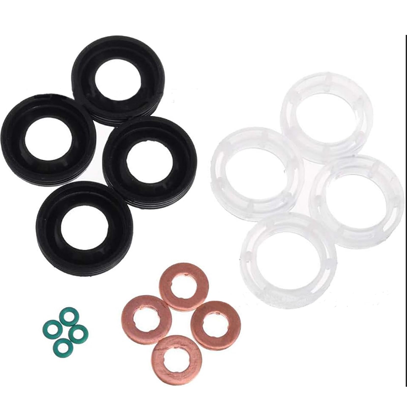 Kit 16 Juntas Para Inyectores Diesel 1.6 HDI - Incluye Arandelas Cobre, Juntas Tóricas, Carenados