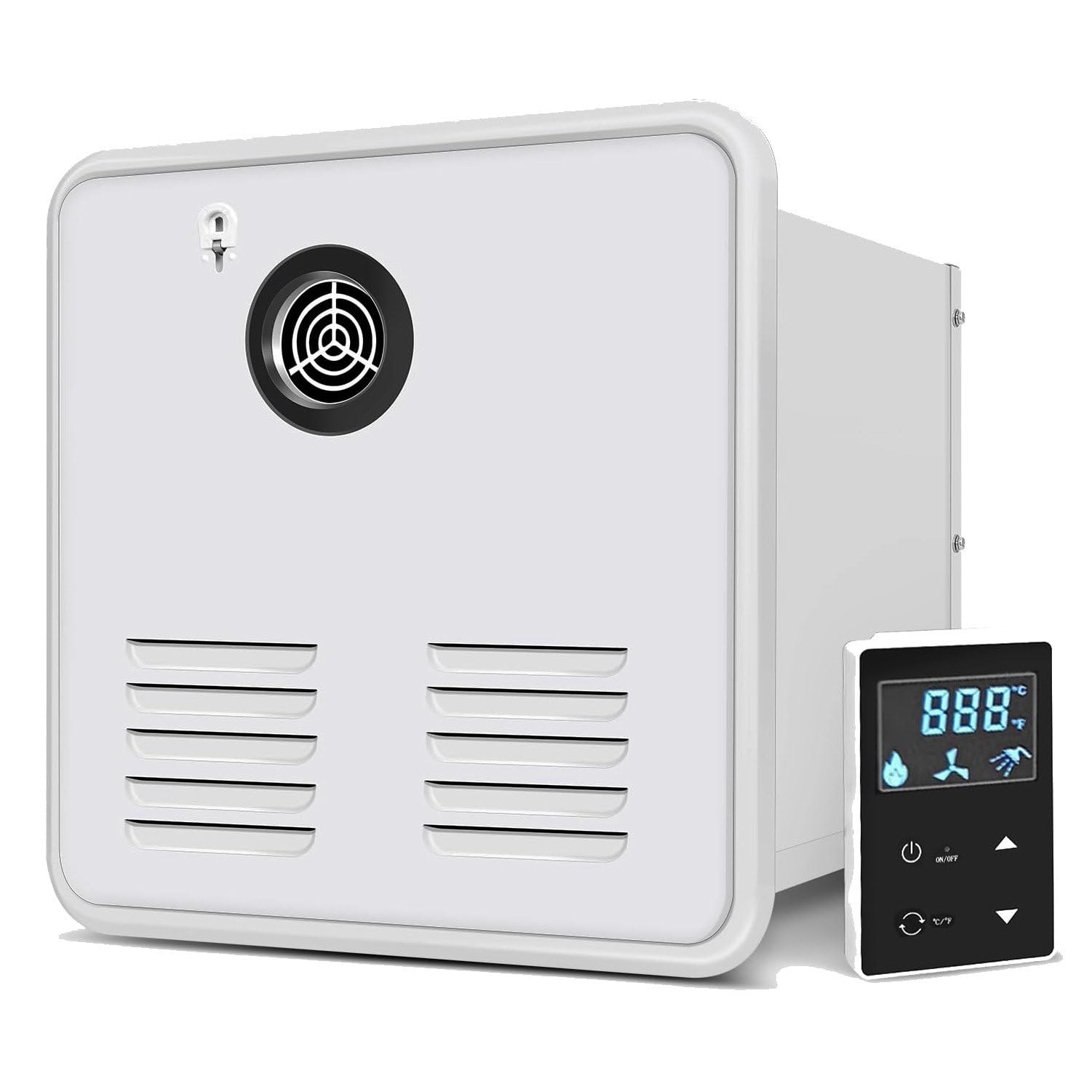 Podgrzewacze wody natychmiastowej do kamperów, 12V DC i na propan, z pilotem, na otwór 15x15 cali, bezpośrednia wymiana w samochodzie kempingowym (White)