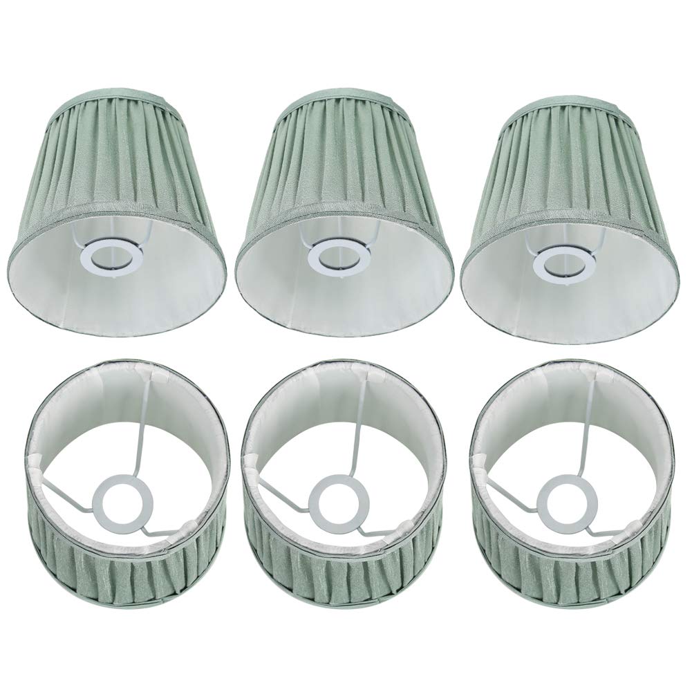 Métal + Tissu matériel Tissu Couvercle de Lampe Abat-Jour de Lampe de Table, Abat-Jour de Lustre E14, 6 pièces pour hôtels Studios Chambres couloirs salles d'étude
