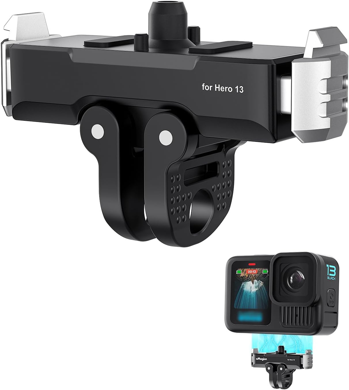 SHEAWA for GoPro Hero 13 磁気マウントアダプター マウントベース 強力磁石 吸着固定 マグネット ステンレス
