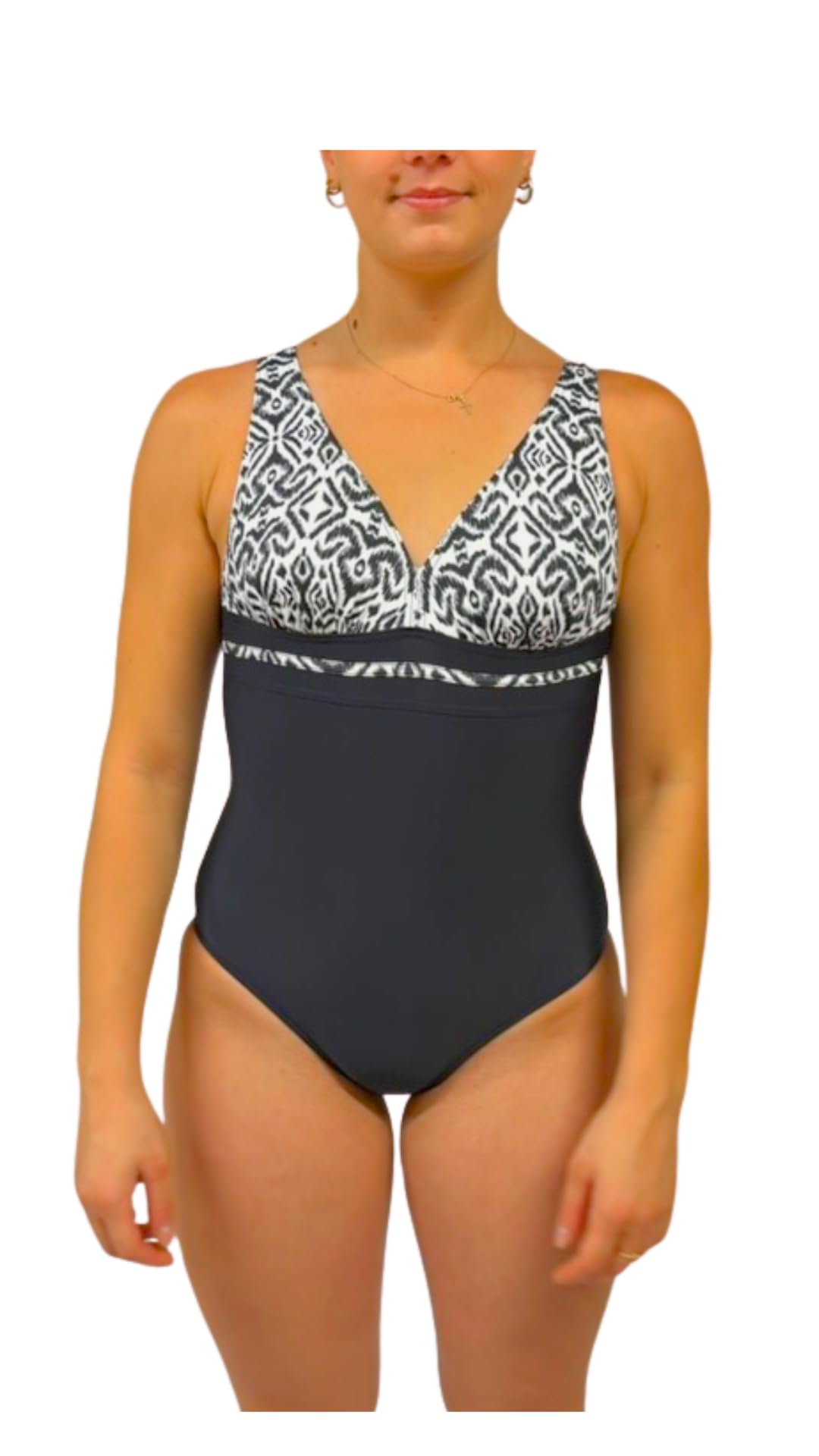 Maillot de bain une pièce Haute Pression DA8039 noir et blanc taille 60 - 3