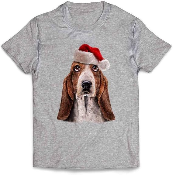 Amazon Fox Republic バセットハウンド ドッグ 犬 いぬ クリスマス メンズ 半袖 Tシャツ Tシャツ カットソー 通販