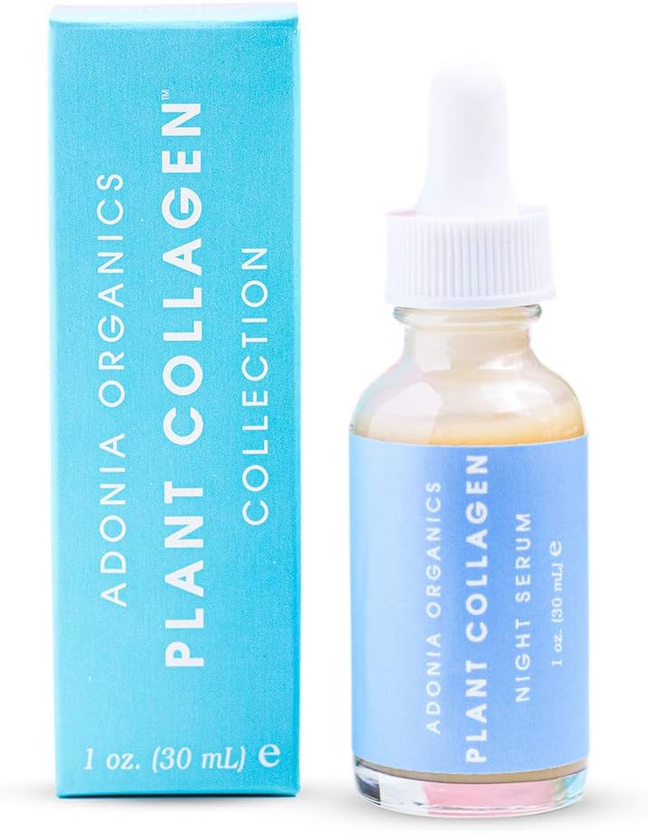 Adonia OrganicsTOPICAL PLANT COLLAGEN - Face Collagen Night Serum - Reduce Wrinkles & Improve Skin Elasticity with the Superpowers of NATURE!