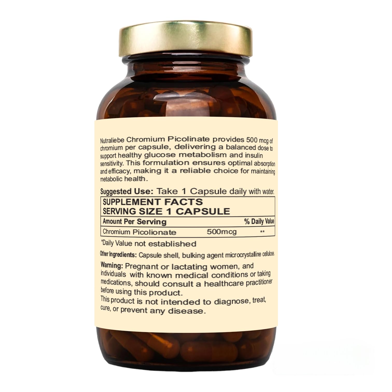 Chromium Picolinate 400mcg- Optimal Blood Sugar Support, 90 Capsules — Amazon image 7