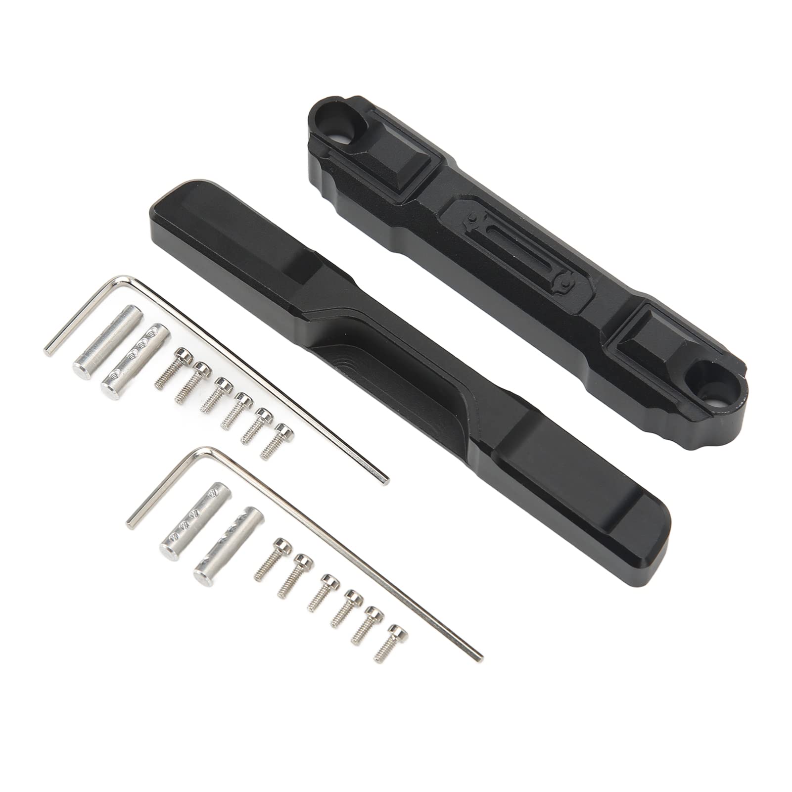 Zderzak RC przód i tył, stop aluminium, czarny, z białym światłem, LED, uchwyt zderzaka RC do Axial SCX24 AXI00005 AXI00002