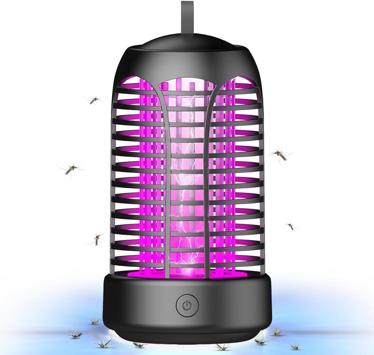 5W elektrisch Insektenfalle Mückenlampe,3800V Mückenlampe Mit LED-Licht, Insektenvernichter Elektrisch,Wasserdicht IPX4,für Insekten,Fliege,Spinnen