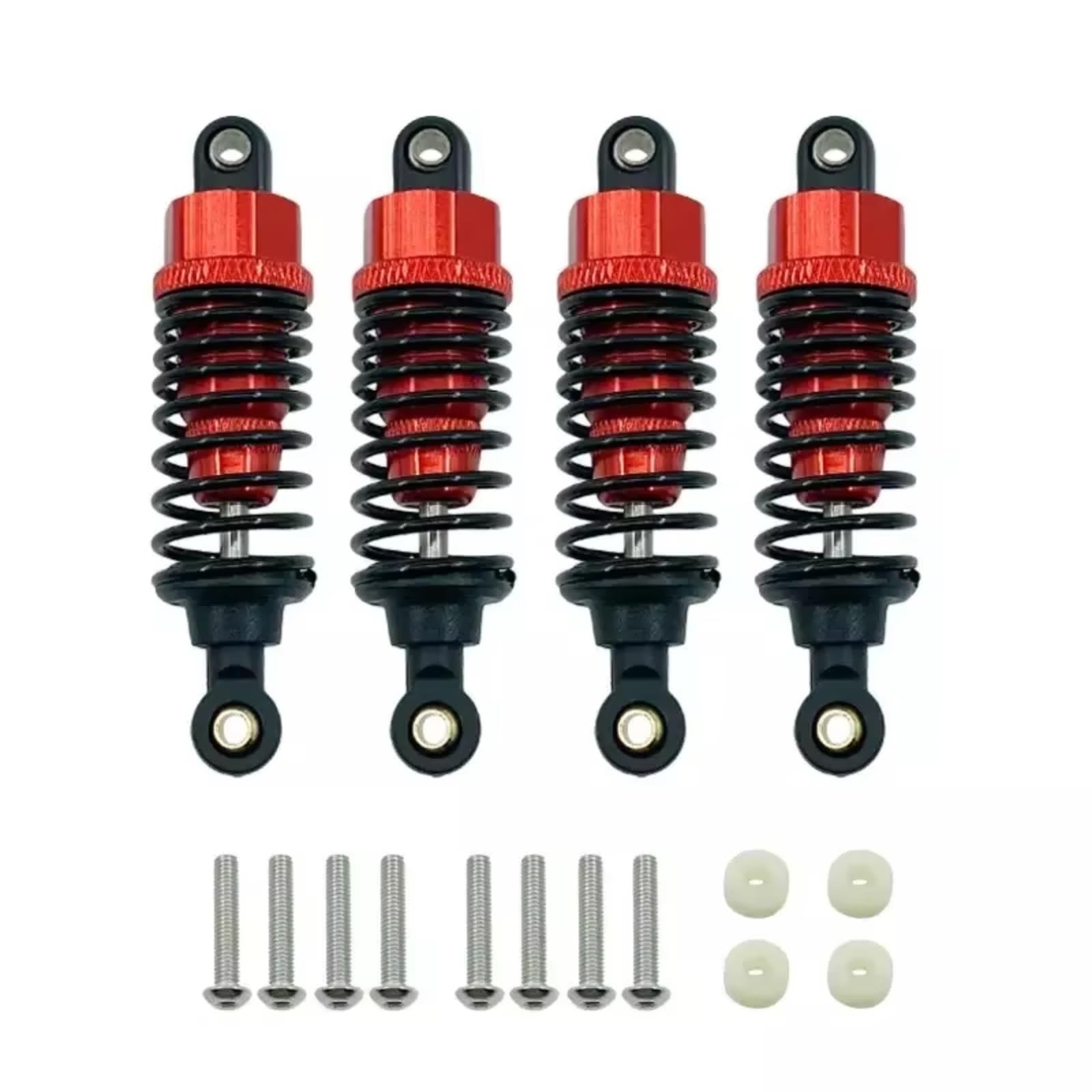 Stoßdämpfer für RC Cars Für Tamiya Für TT02 Für TT01 M05 Für HPI Für HSP 1/10 RC On Road Drift Für Rennwagen, Aluminiumlegierung, Öl-Stoßdämpfer(Red)